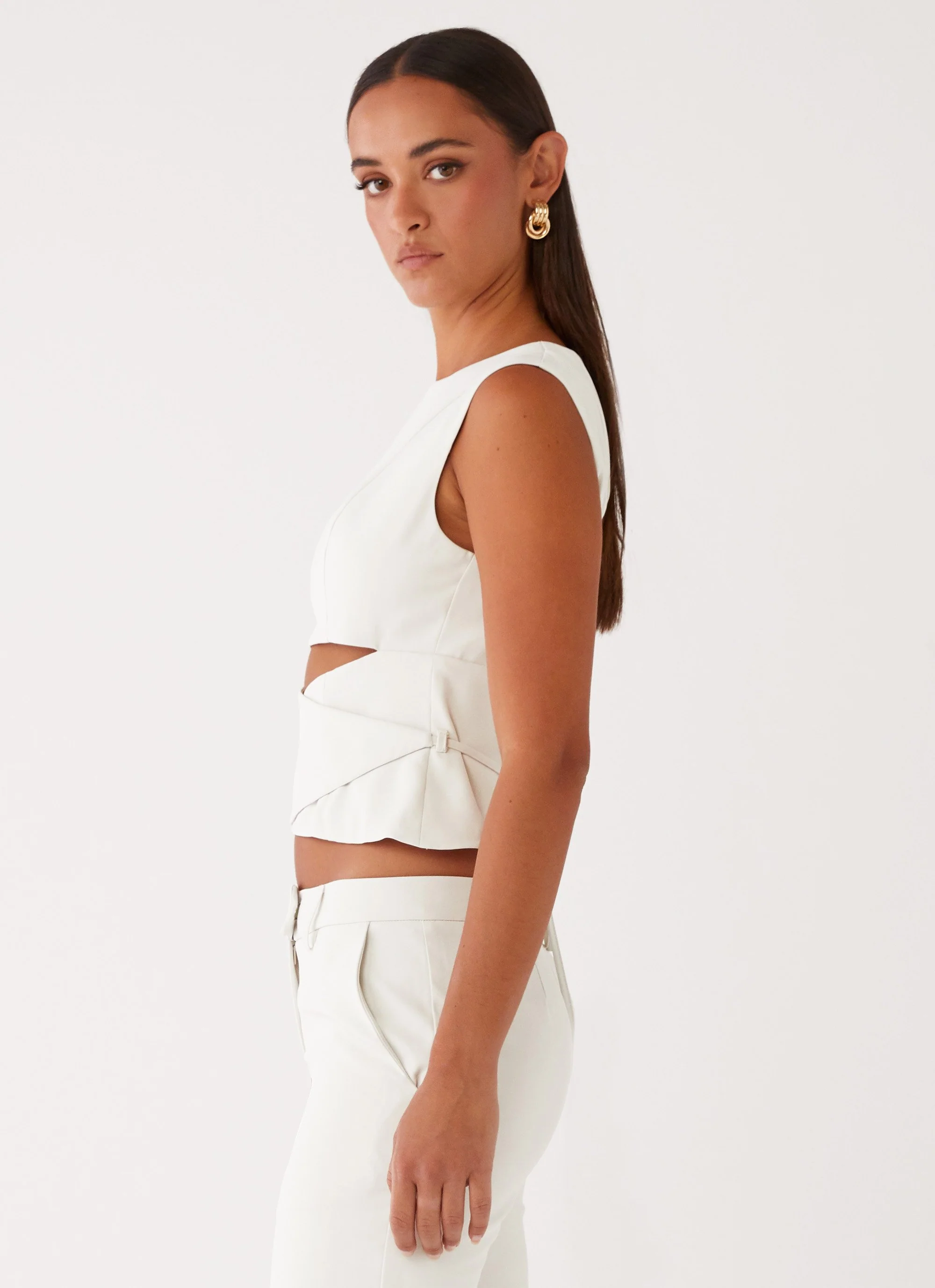 Cyra Wrap Top - Ivory - Image 3