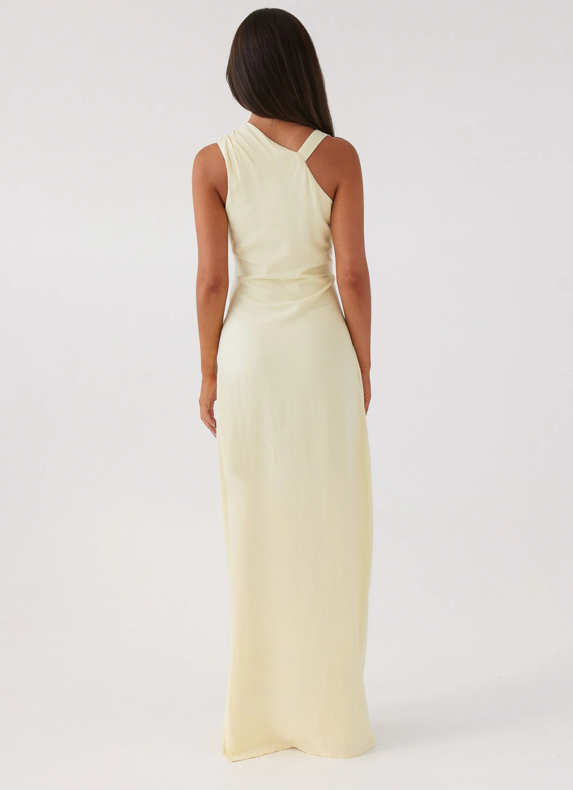 Daffodil Charm Linen Maxi Dress - Sunflower Yellow - Image 3