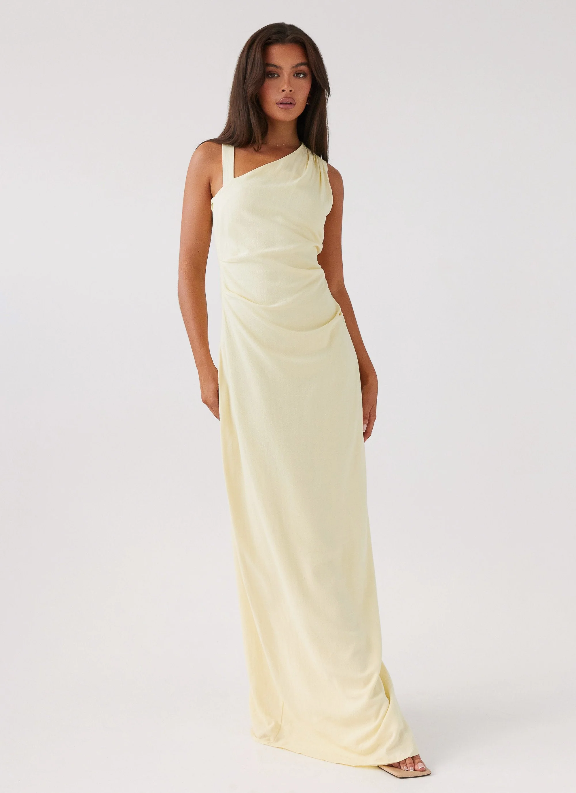 Daffodil Charm Linen Maxi Dress - Sunflower Yellow - Image 4