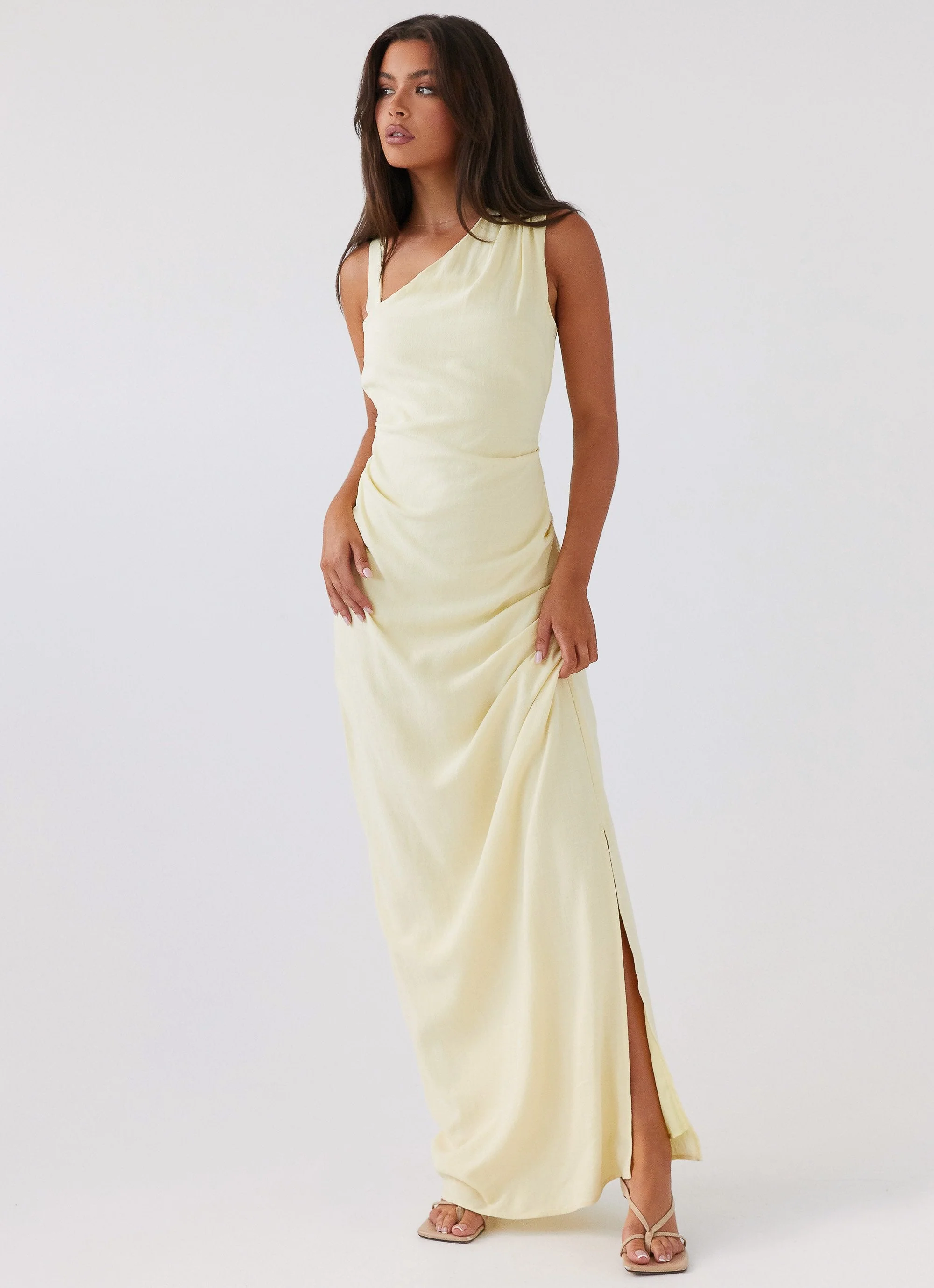 Daffodil Charm Linen Maxi Dress - Sunflower Yellow - Image 5