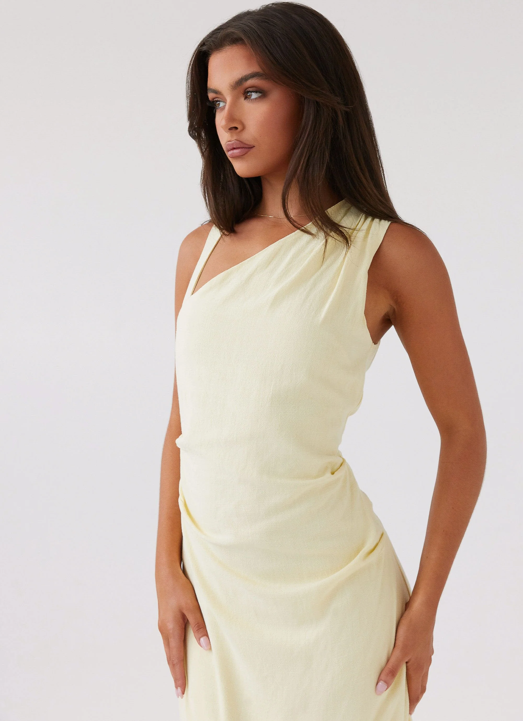 Daffodil Charm Linen Maxi Dress - Sunflower Yellow - Image 6