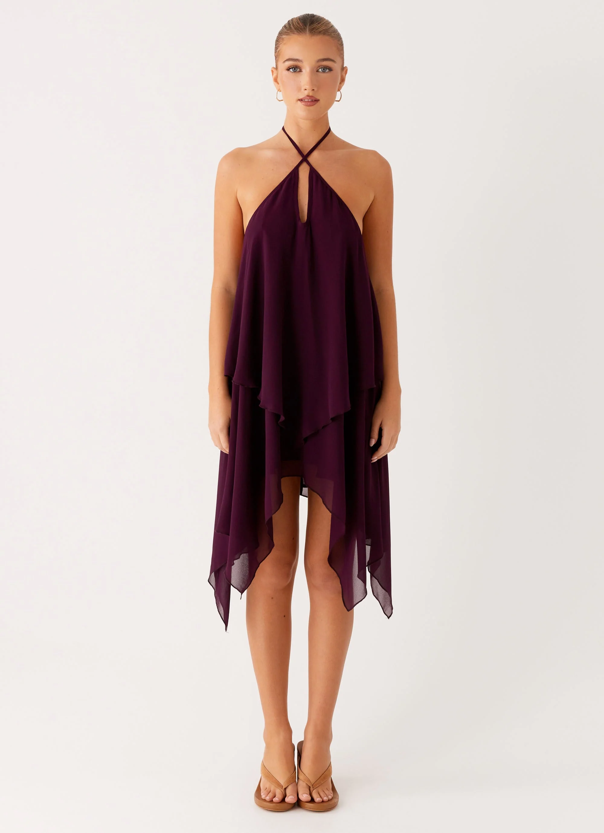Dalenti Midi Dress - Plum - Image 3