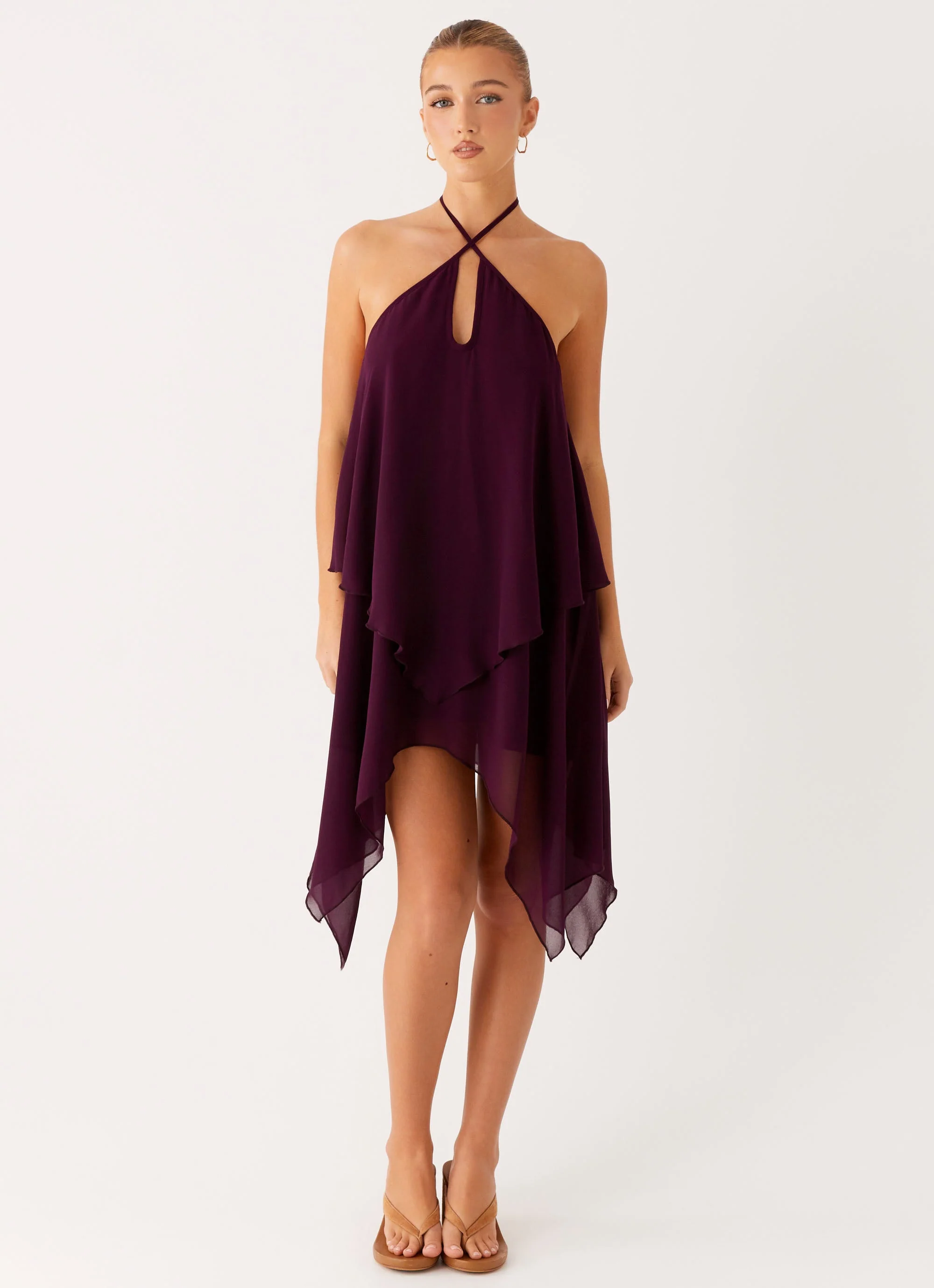 Dalenti Midi Dress - Plum - Image 6