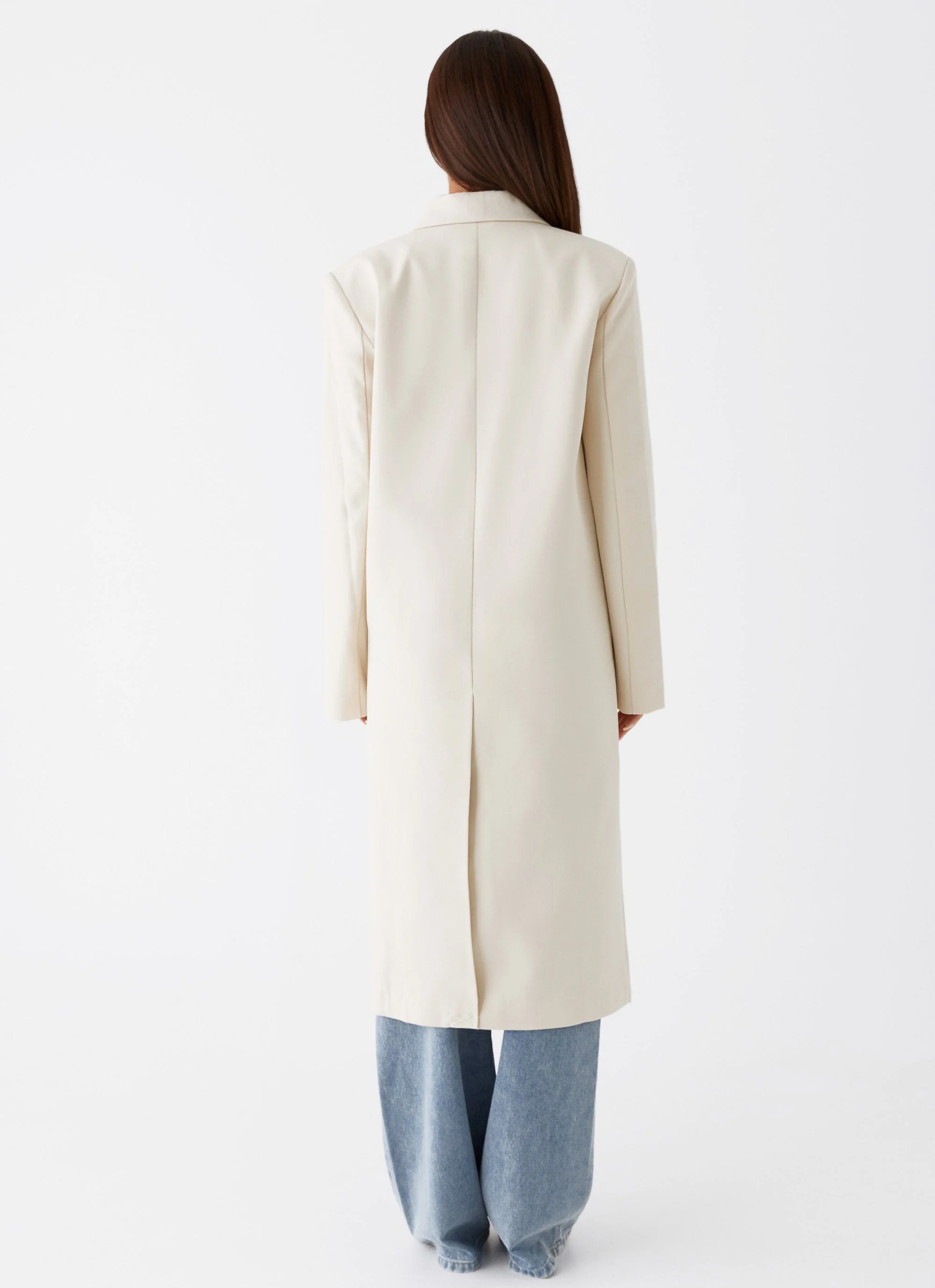 Dalia Double Breasted Blazer Coat - Beige - Image 4