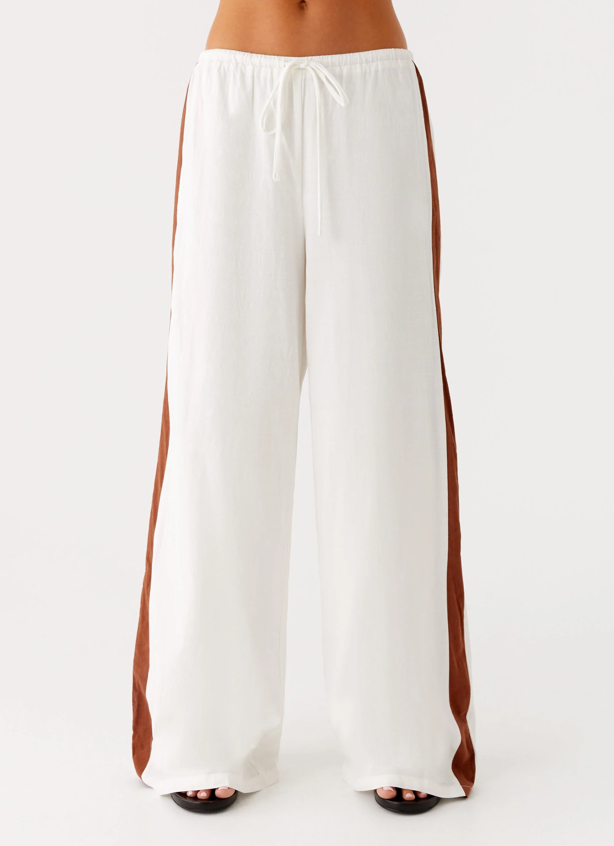Dalida Linen Pants - Ivory - Image 4