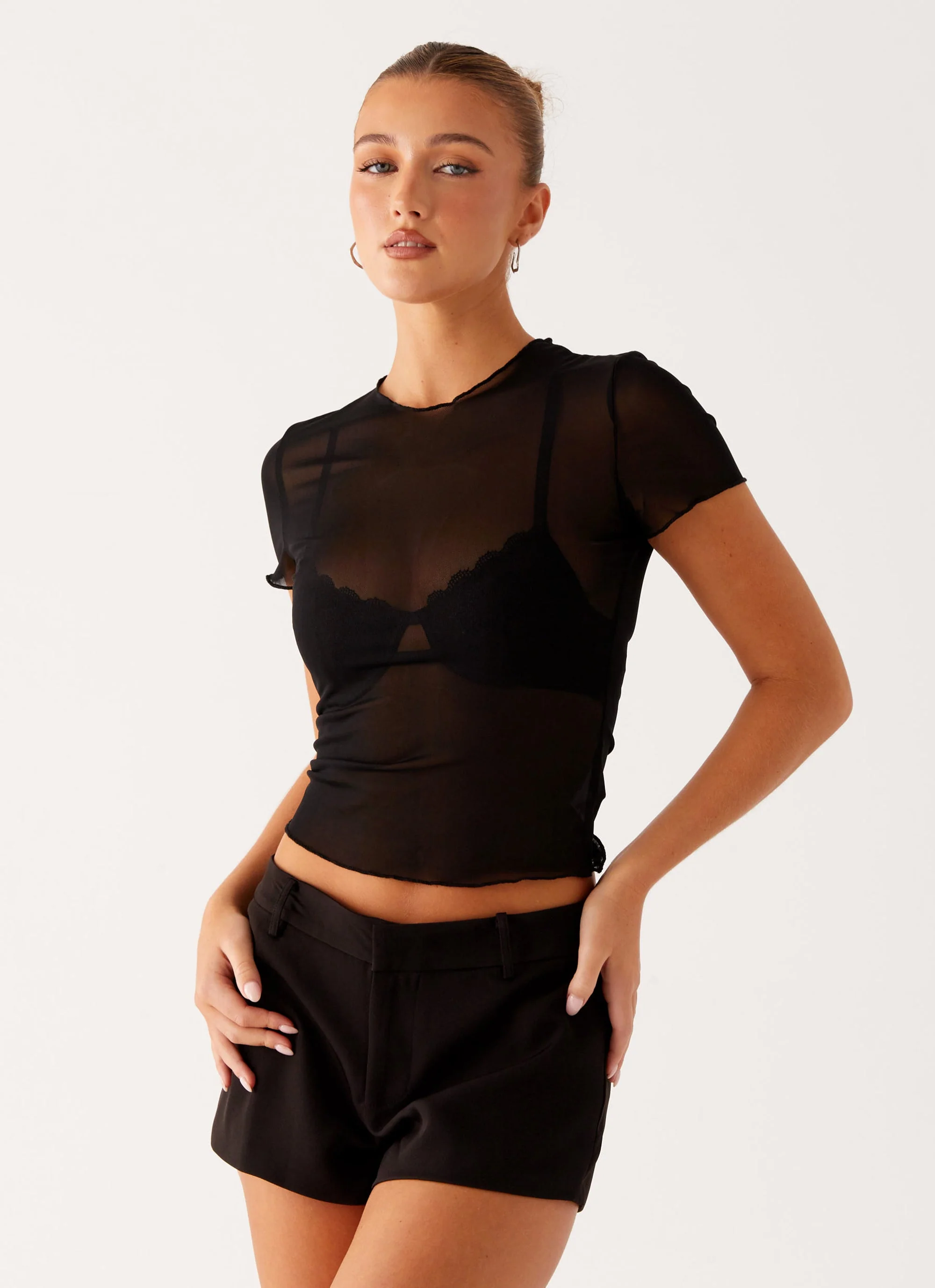 Dalton Mesh T-Shirt - Black - Image 3