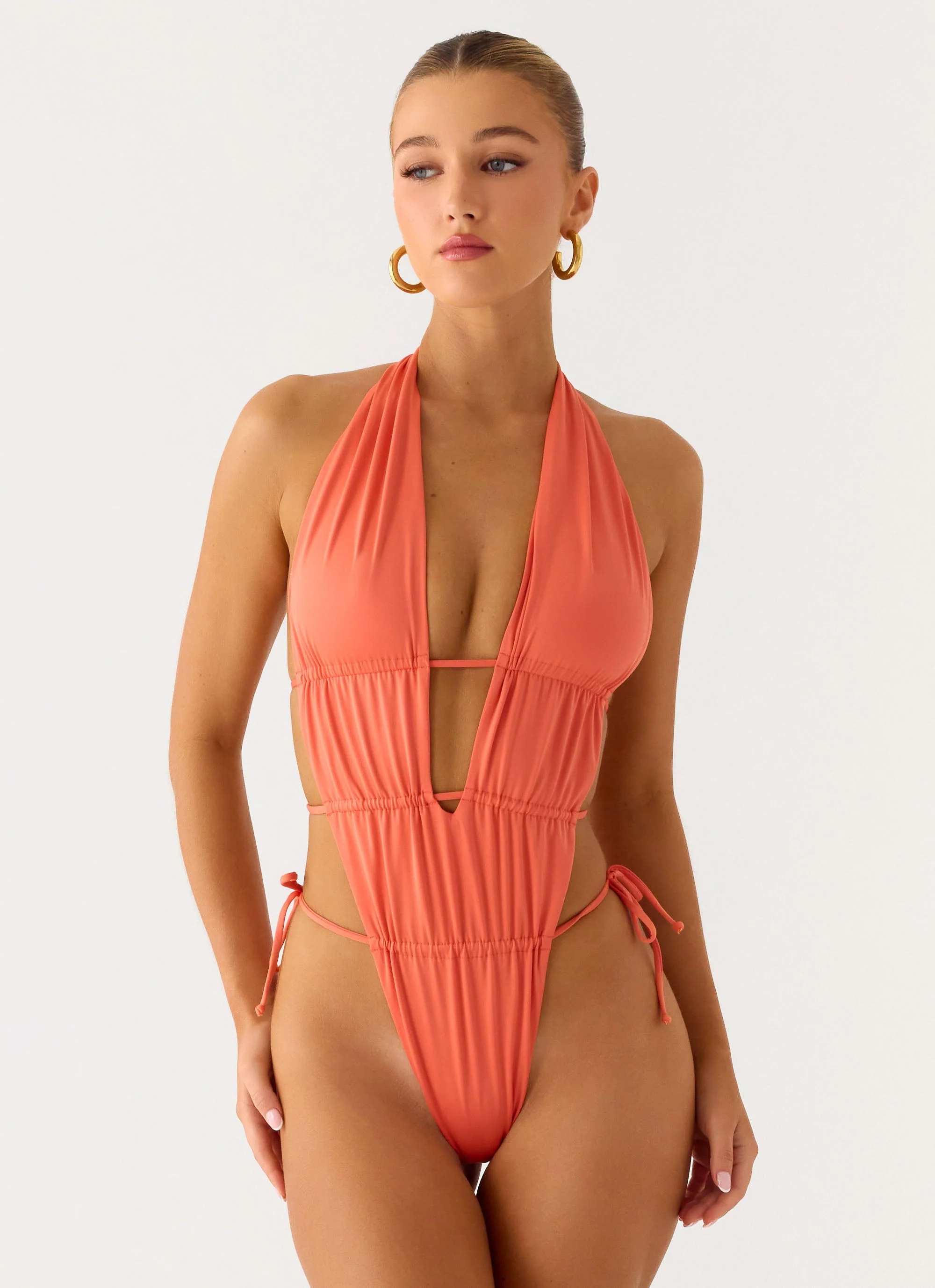 Dandara Cut Out Swimsuit - Orange - Image 5