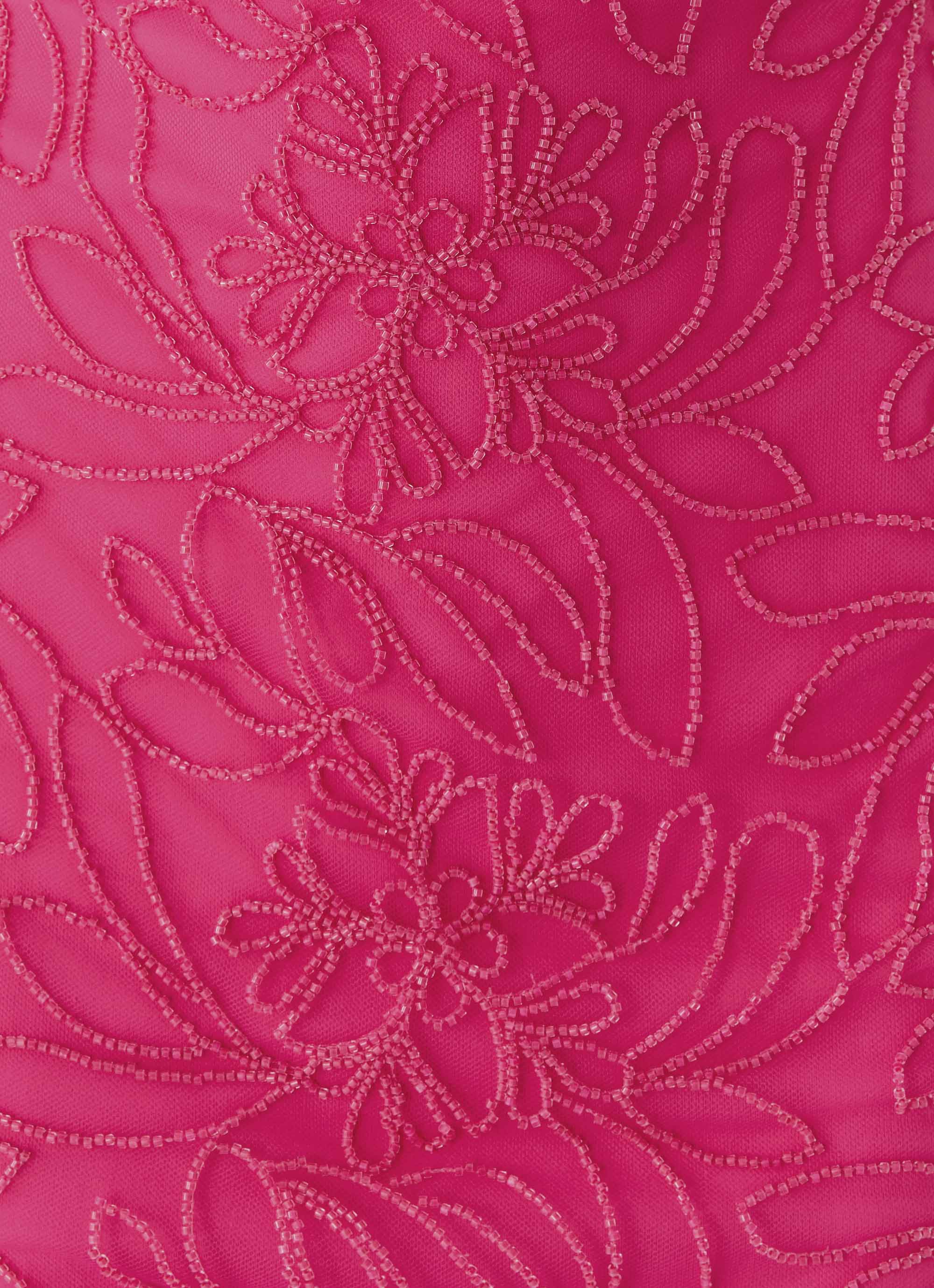 Dangerous Kind Beaded Mini Dress - Hot Pink - Image 6