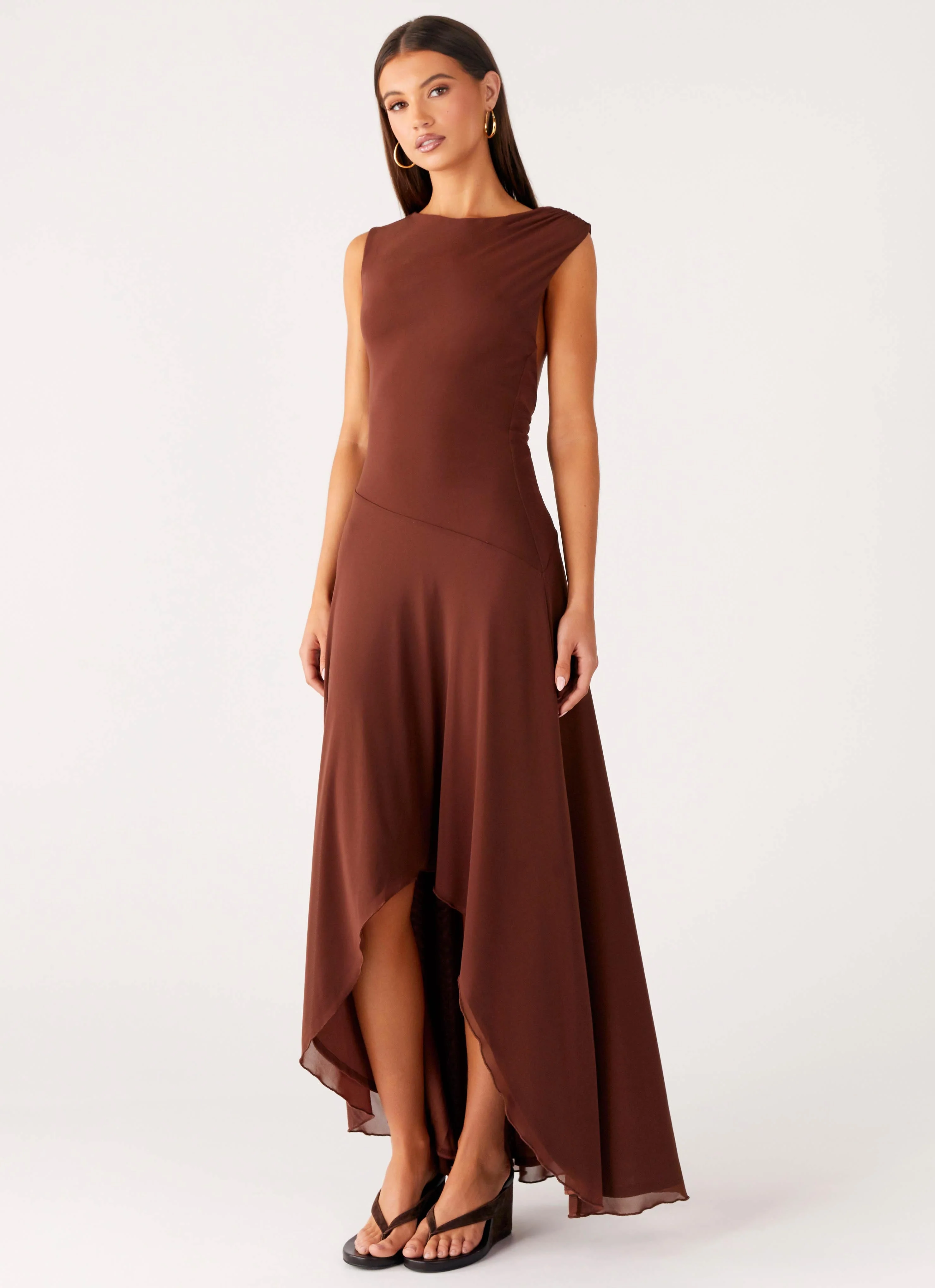 Danika Maxi Dress - Chocolate - Image 4