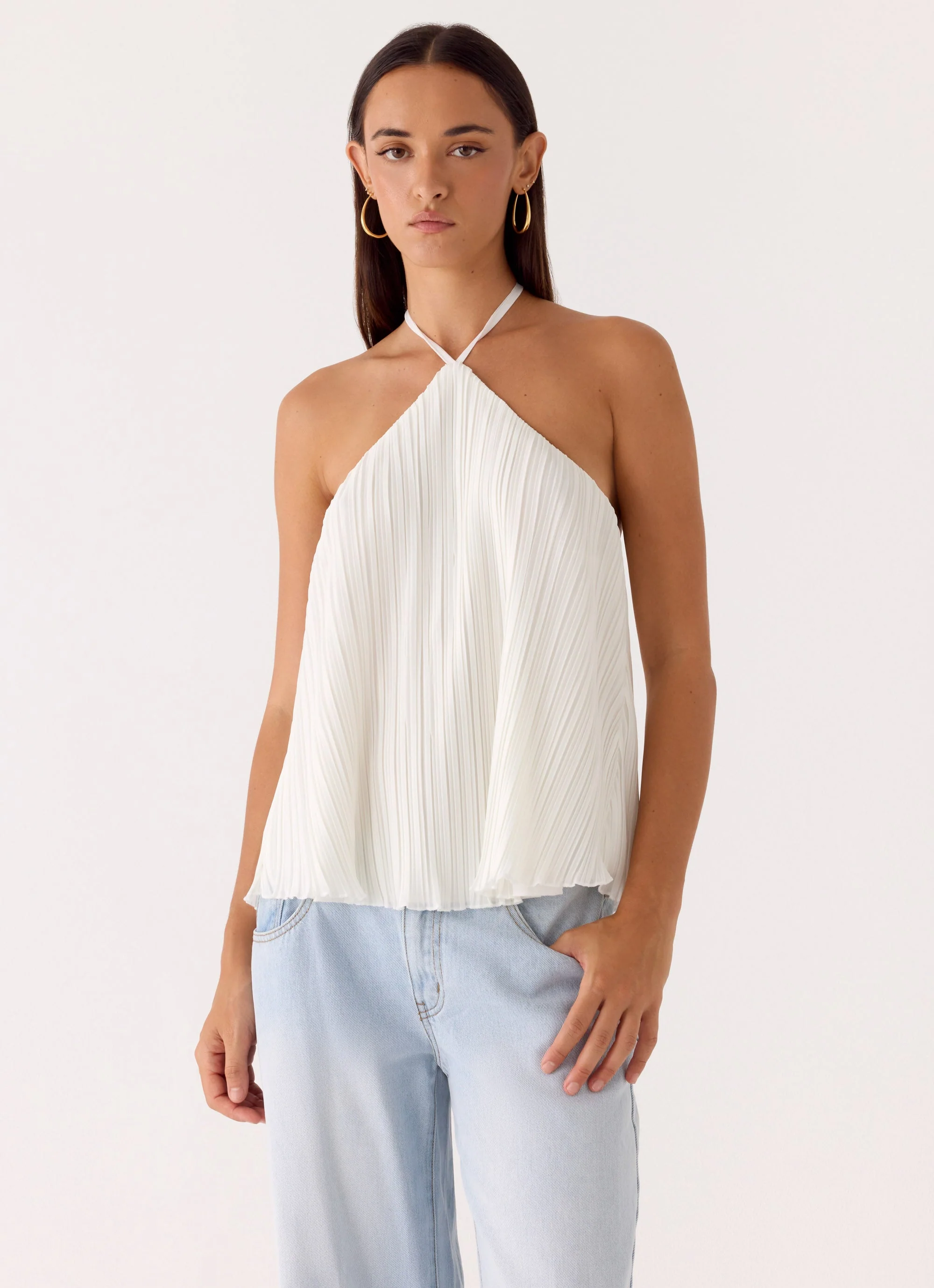 Danni Halter Top - White - Image 5
