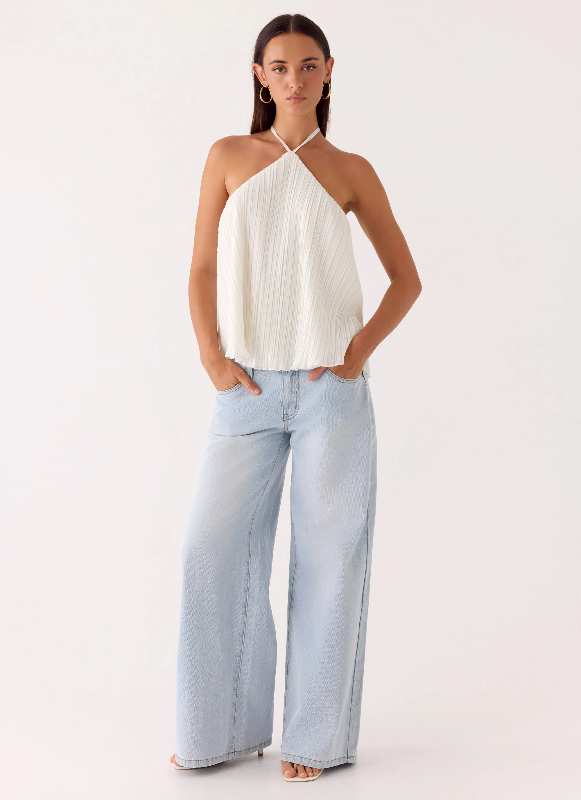 Danni Halter Top - White - Image 6