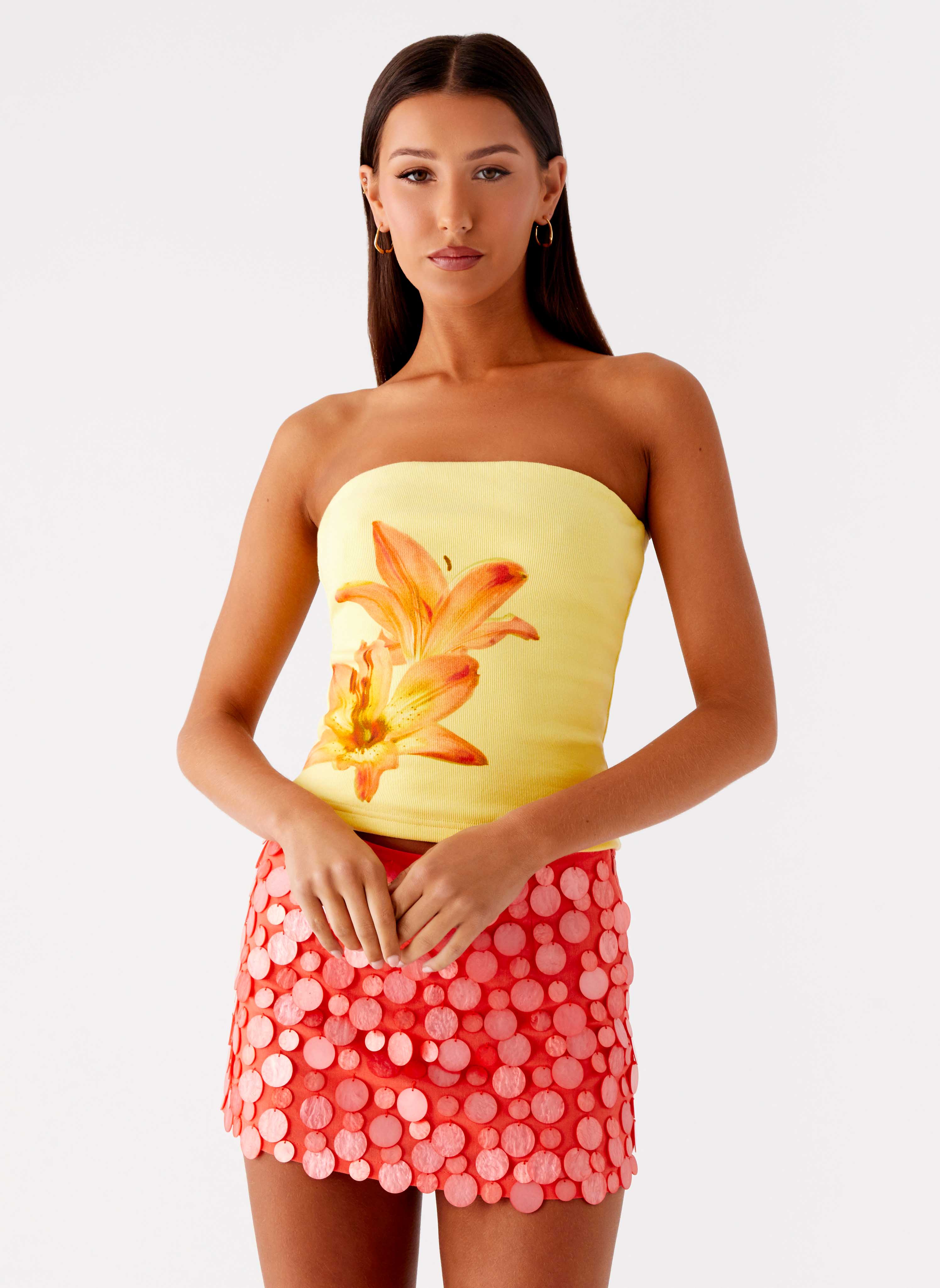 Danta Strapless Top - Yellow - Image 5