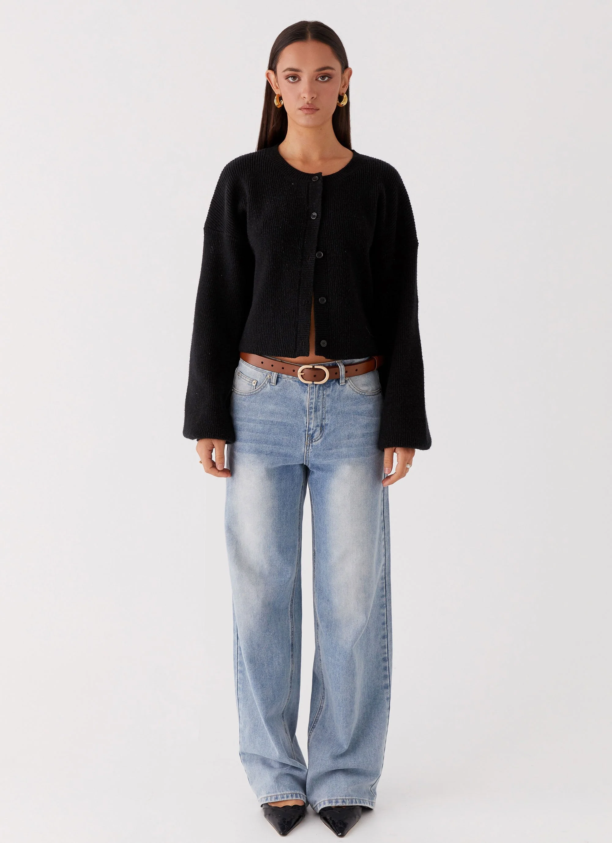 Daphne Knit Cardigan - Black - Image 2