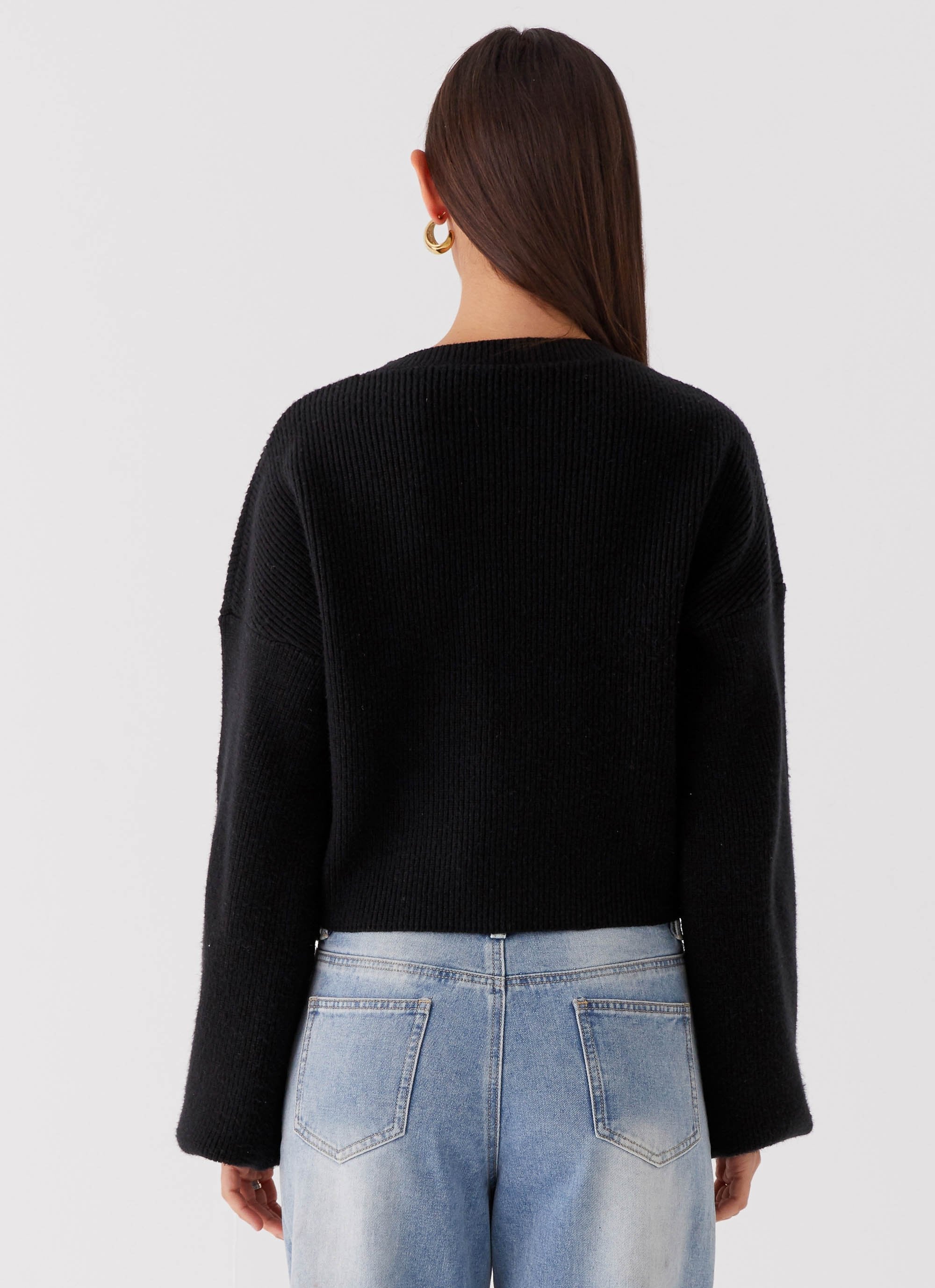 Daphne Knit Cardigan - Black - Image 4