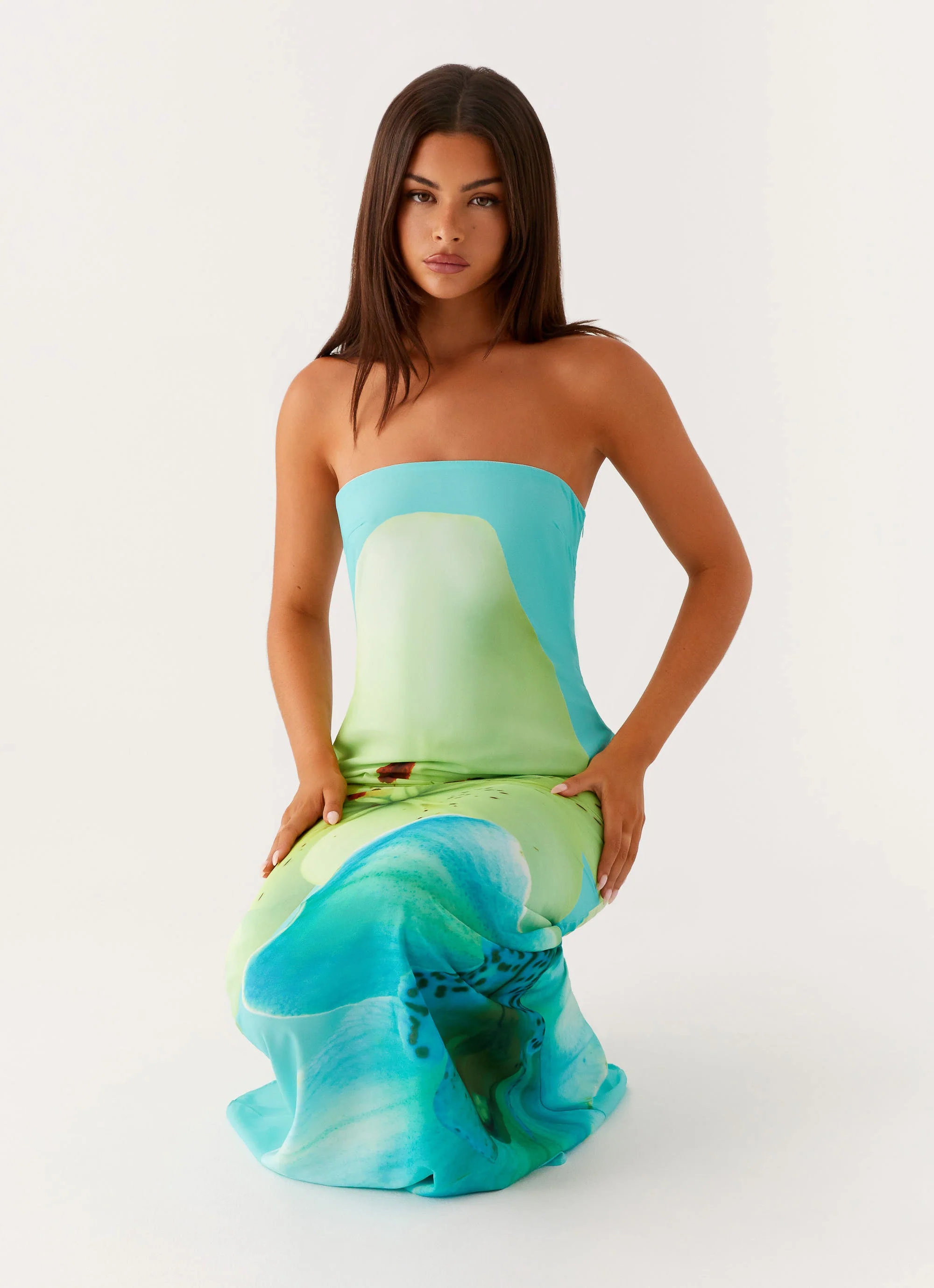 Darcy Maxi Dress - Turquoise Floral - Image 6