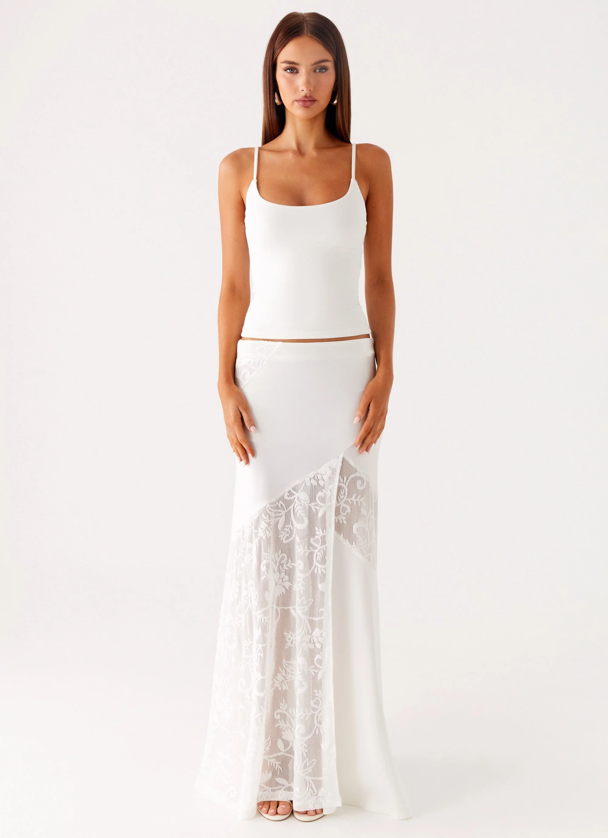 Dasie Lace Maxi Skirt - White - Image 5