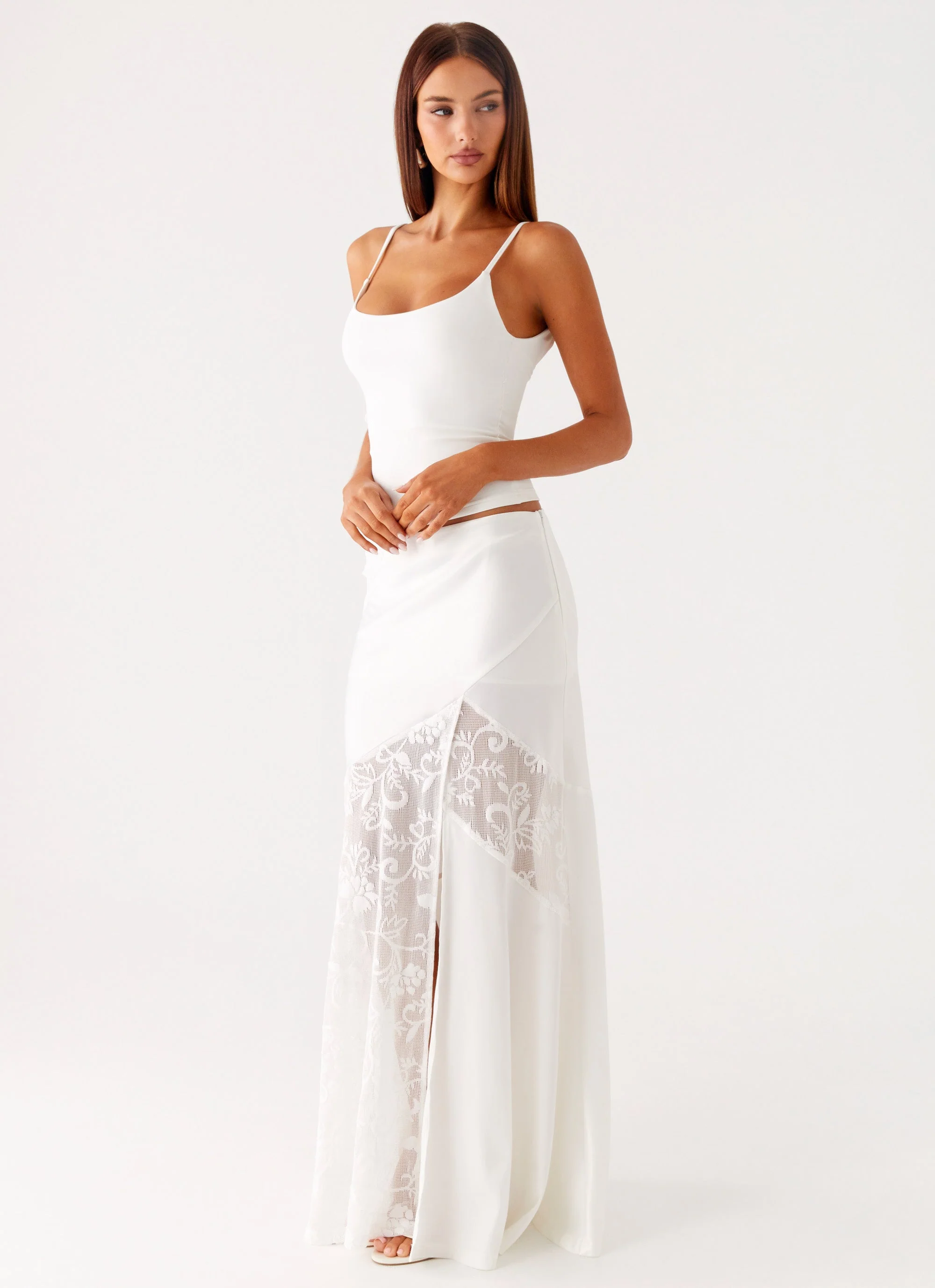 Dasie Lace Maxi Skirt - White - Image 6