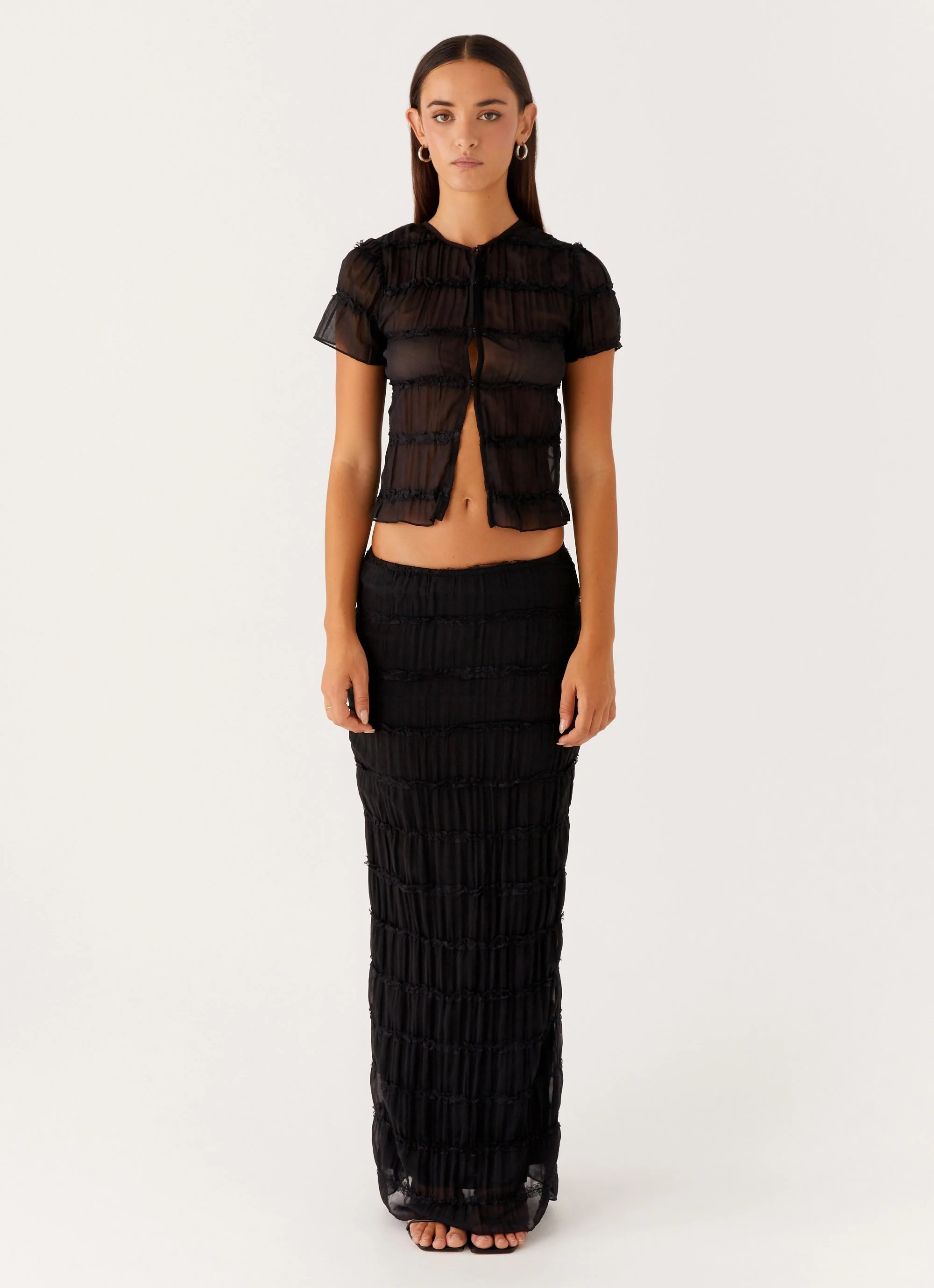 Daydreaming Low Rise Maxi Skirt - Black - Image 2