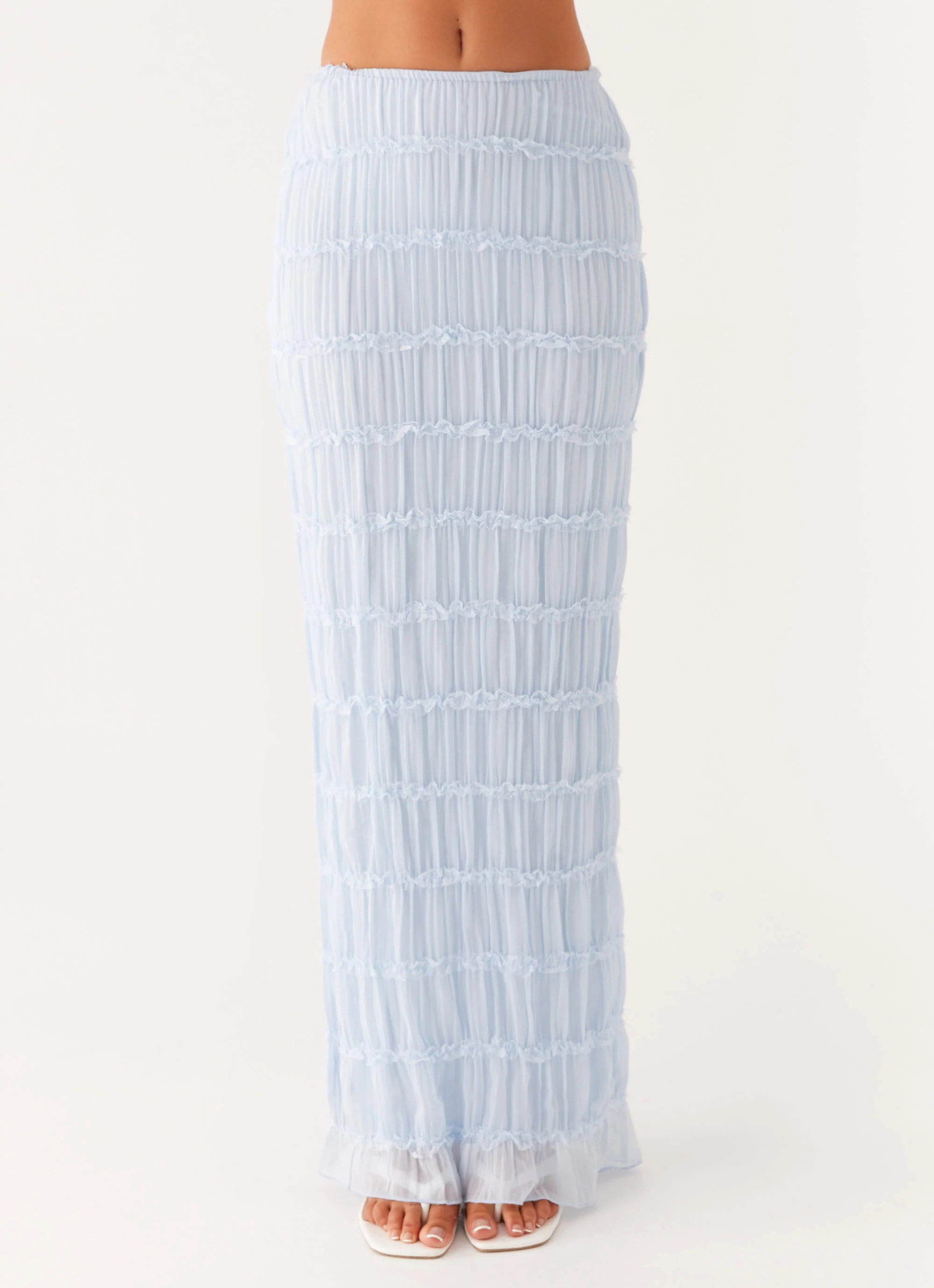 Daydreaming Low Rise Maxi Skirt - Blue - Image 5