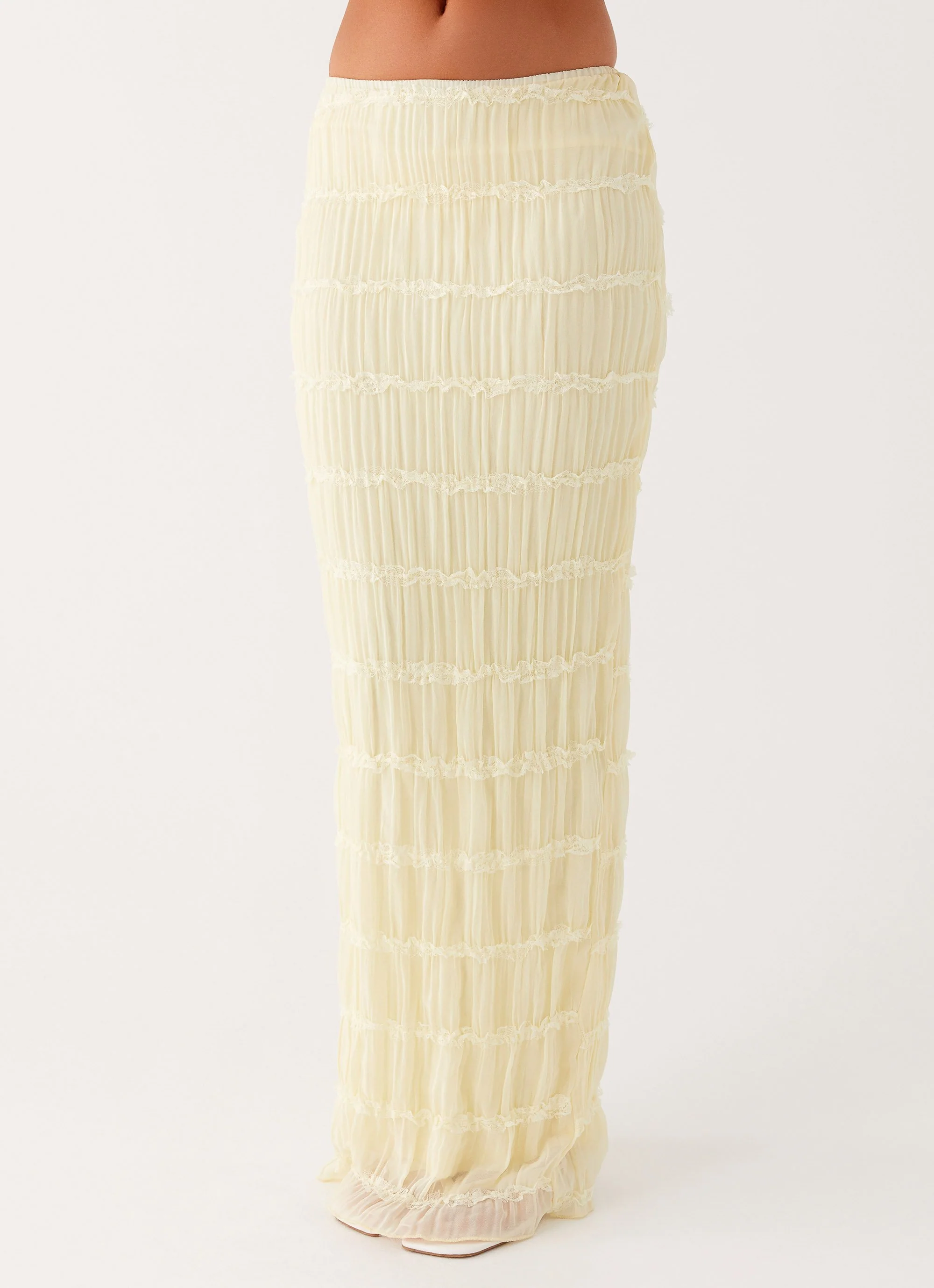 Daydreaming Low Rise Maxi Skirt - Yellow - Image 4