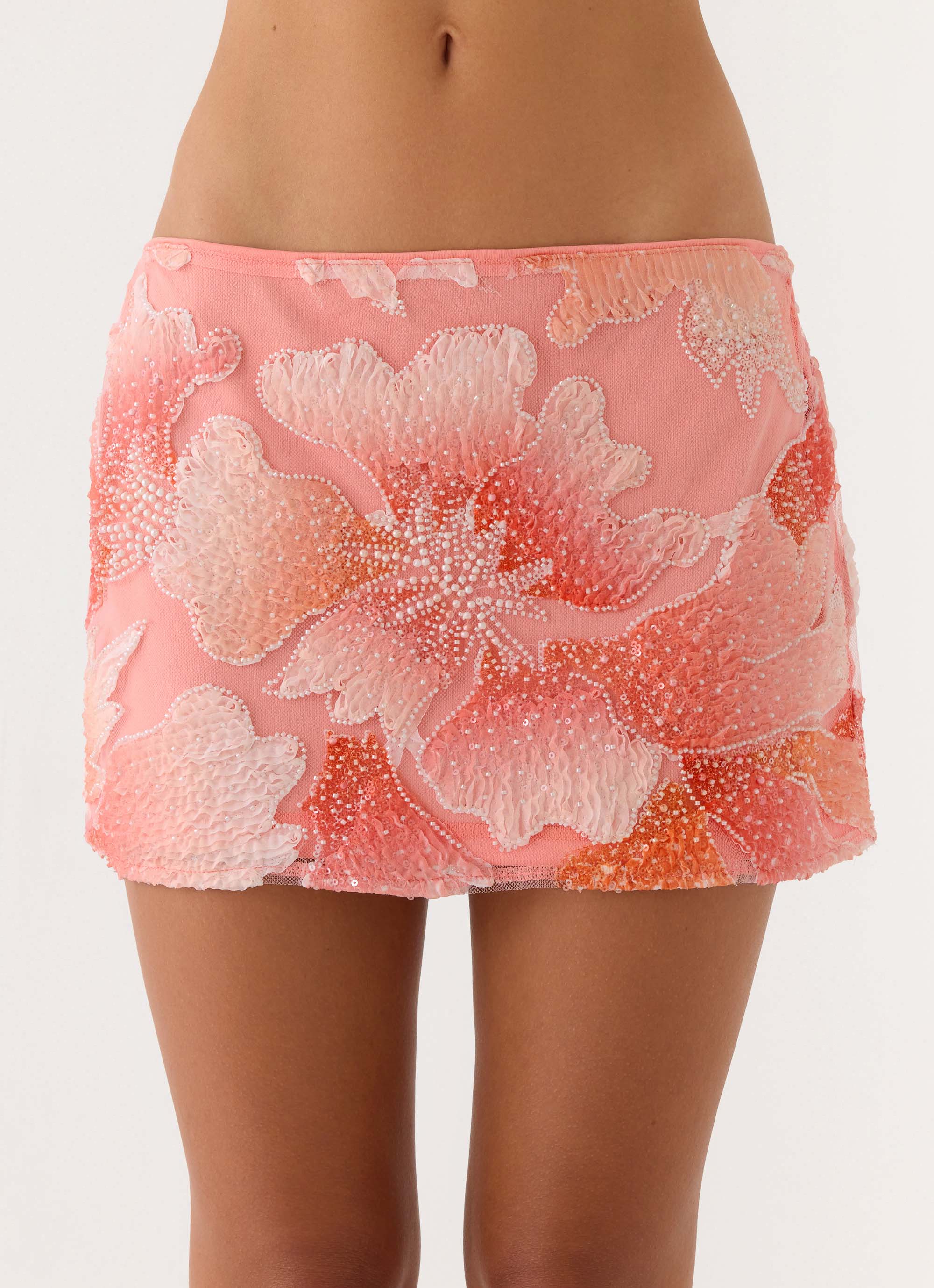 Dayna Mini Skirt - Coral - Image 5