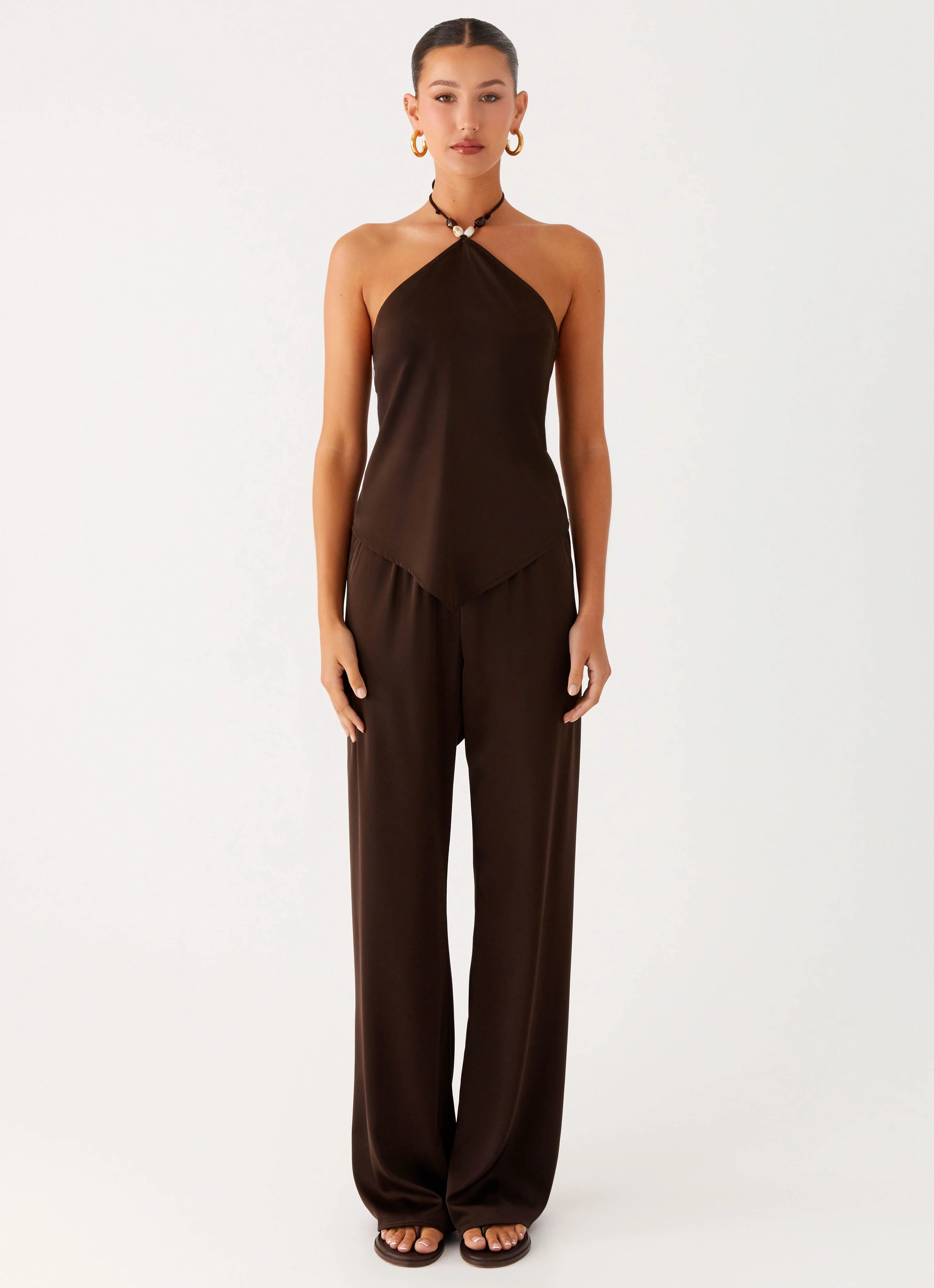 Deacon Low Rise Pants - Chocolate - Image 3