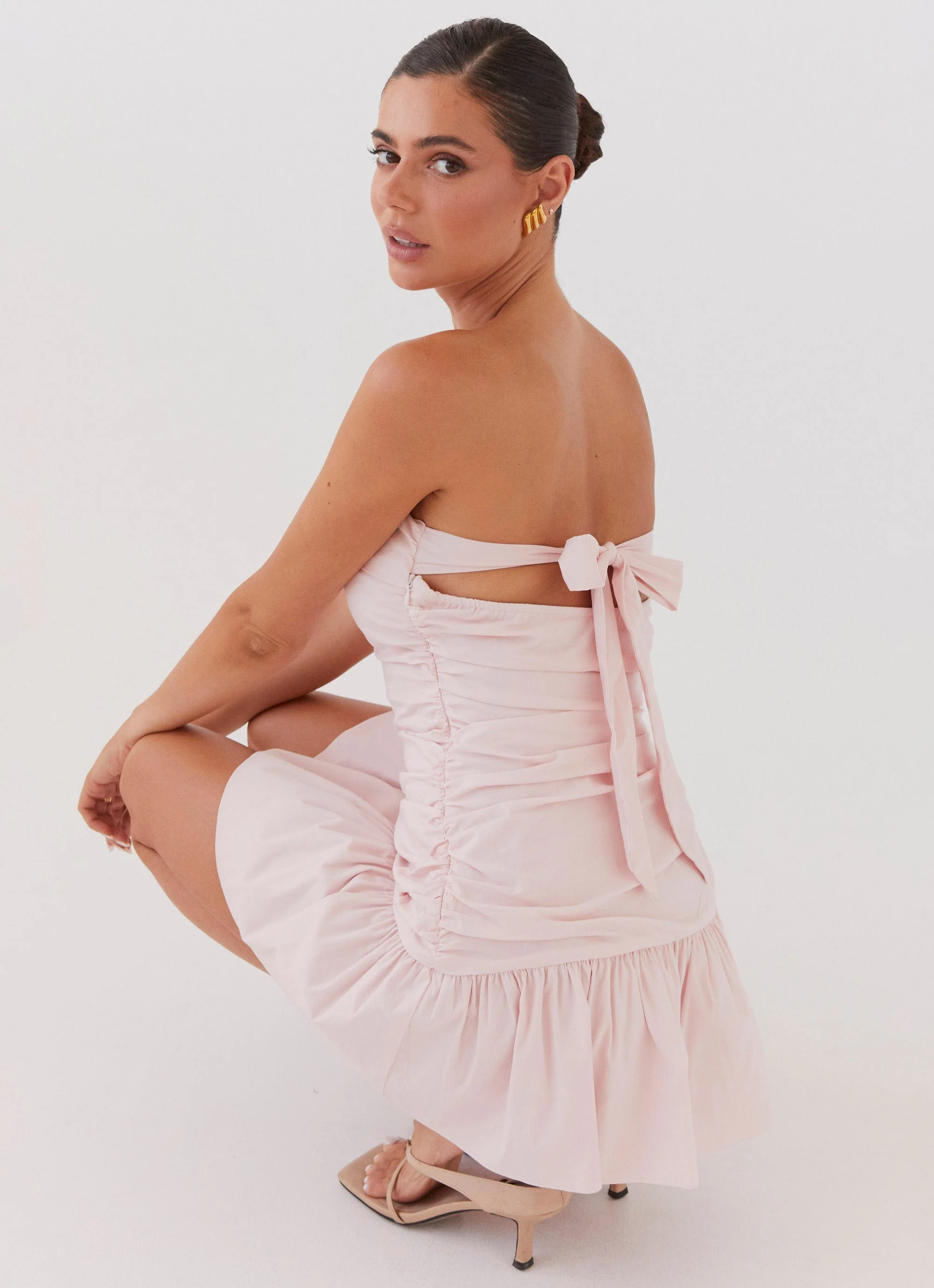 Dear Taylor Ruched Mini Dress - Pink Cloud - Image 5