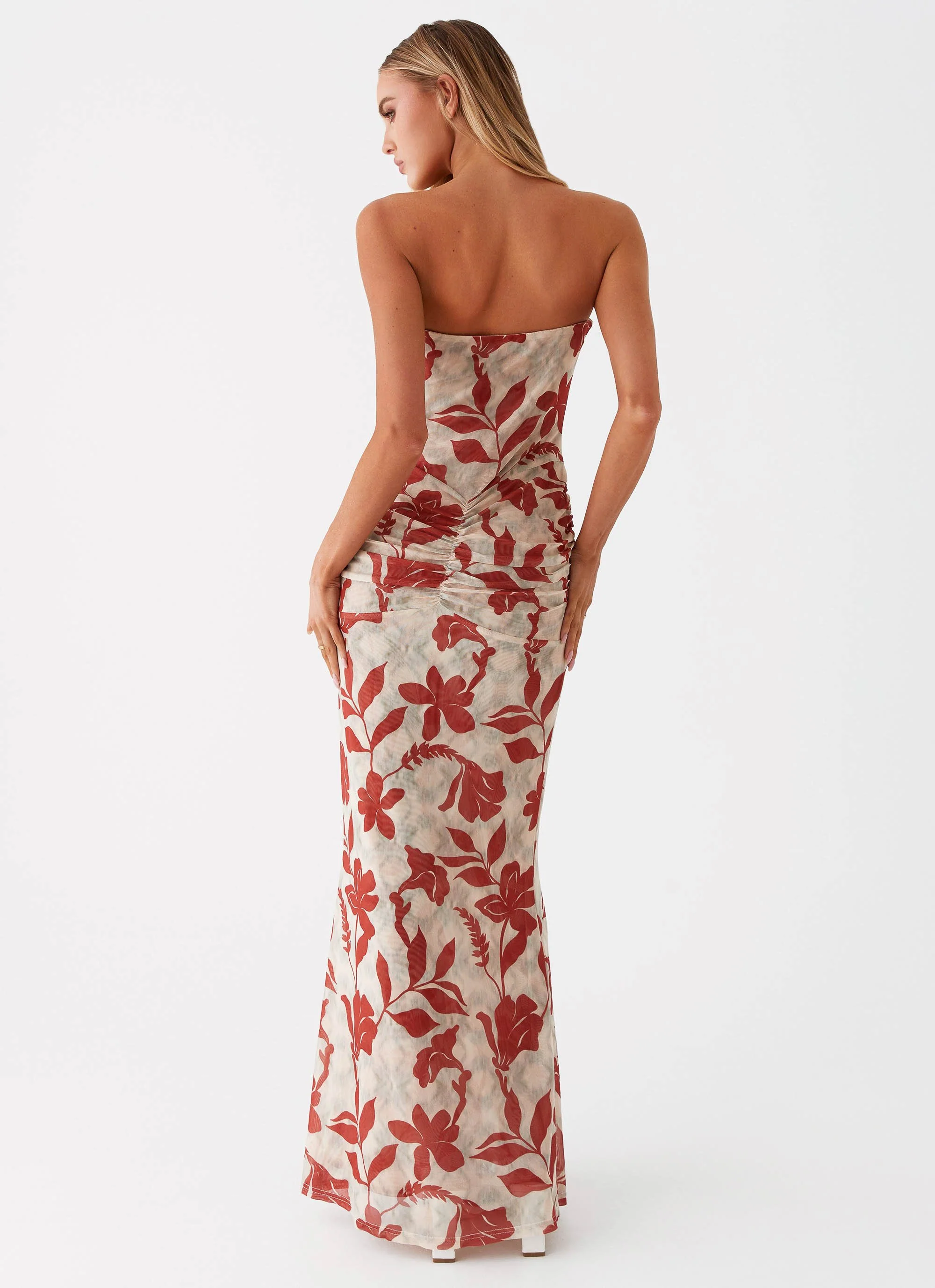 Dearest Maxi Dress - Red Green Floral - Image 4