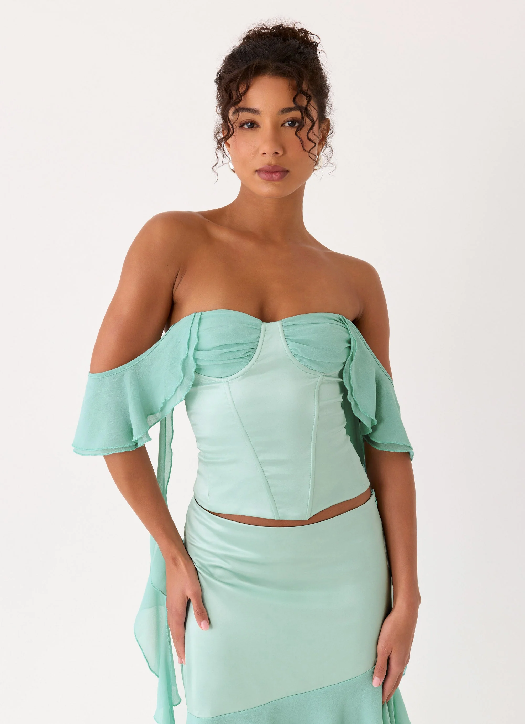 Deenesa Corset Top - Mint - Image 3