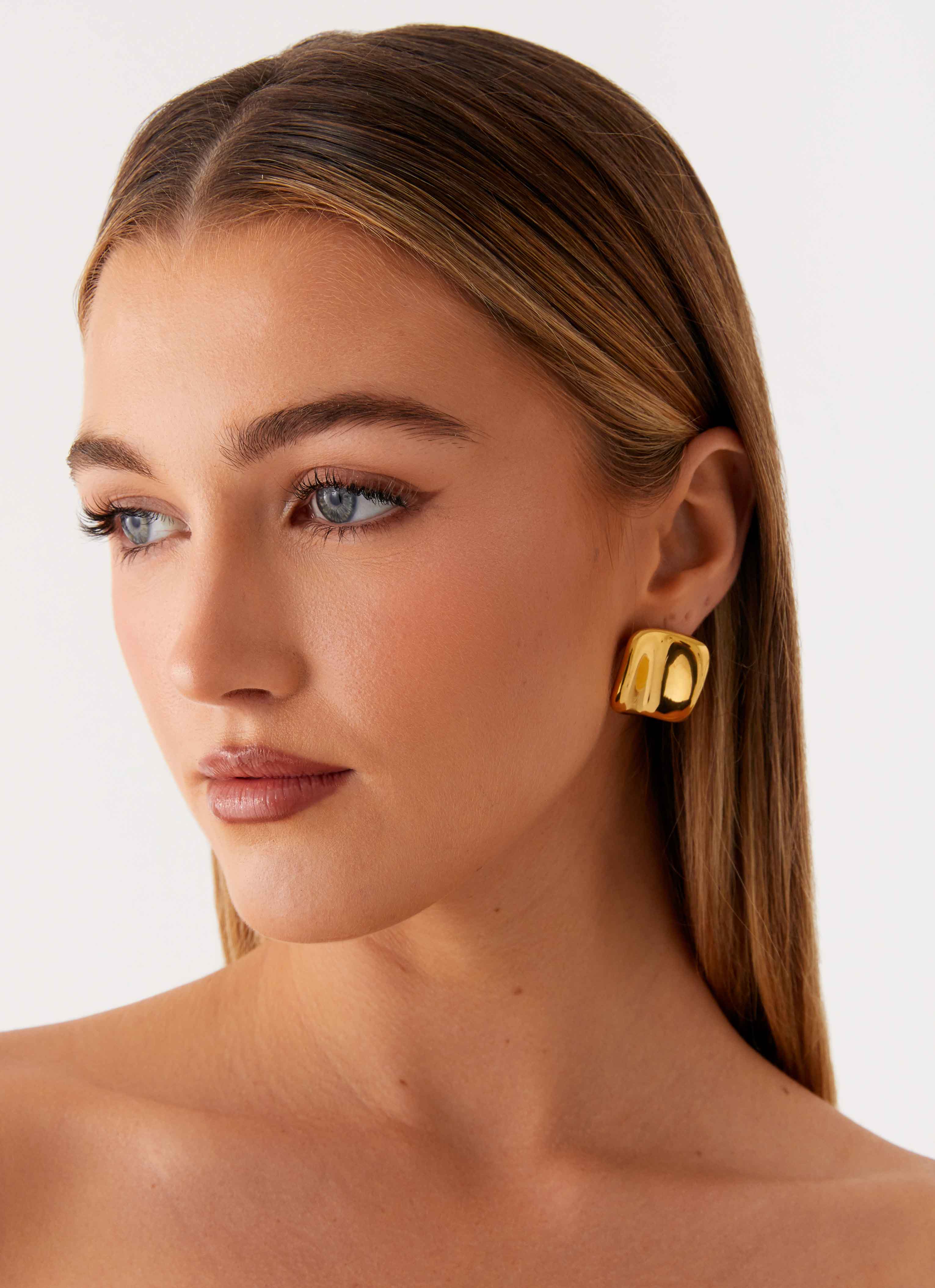 Define Earrings - Gold - Image 3