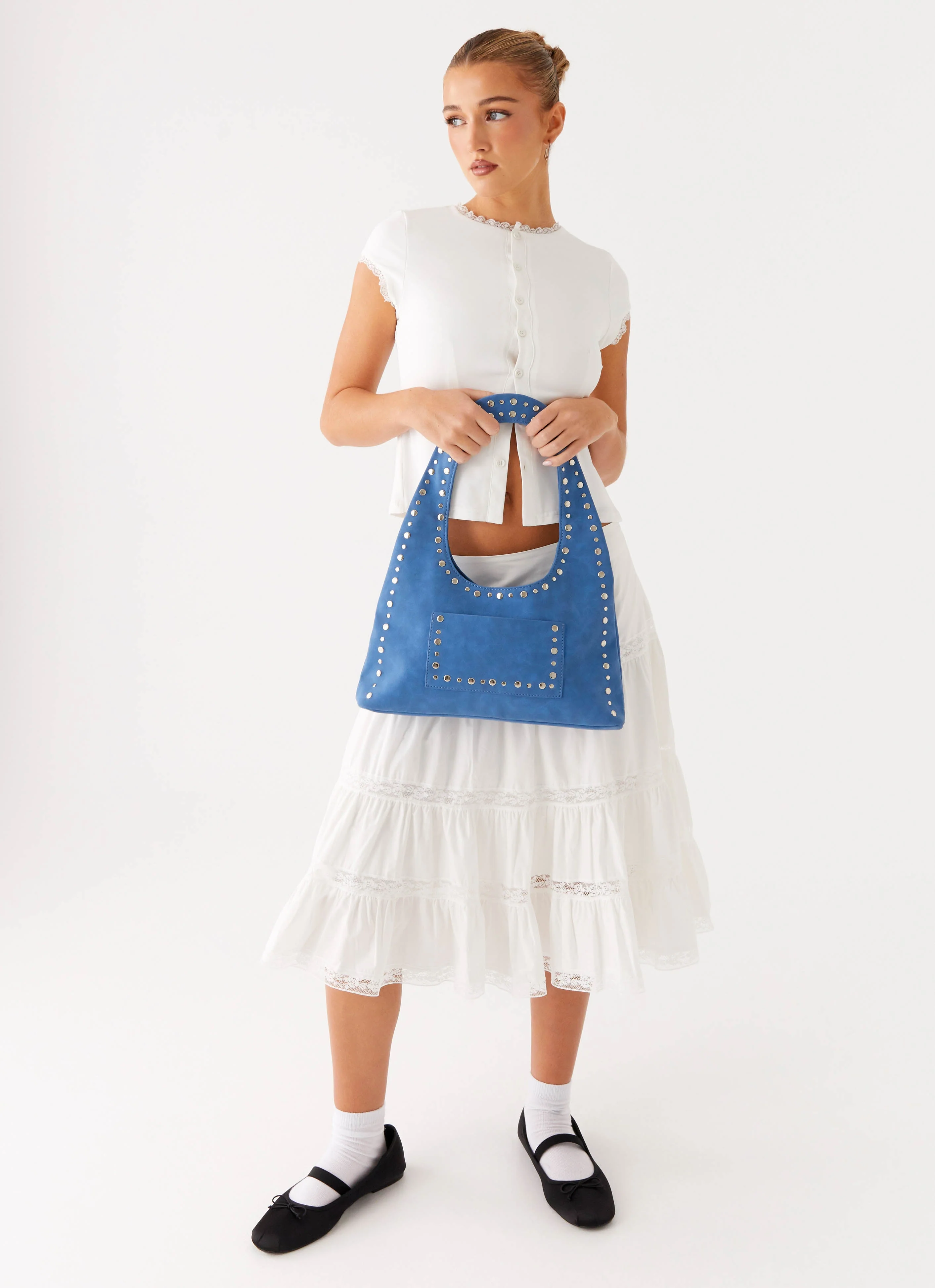 Delaney Shoulder Bag - Blue - Image 3