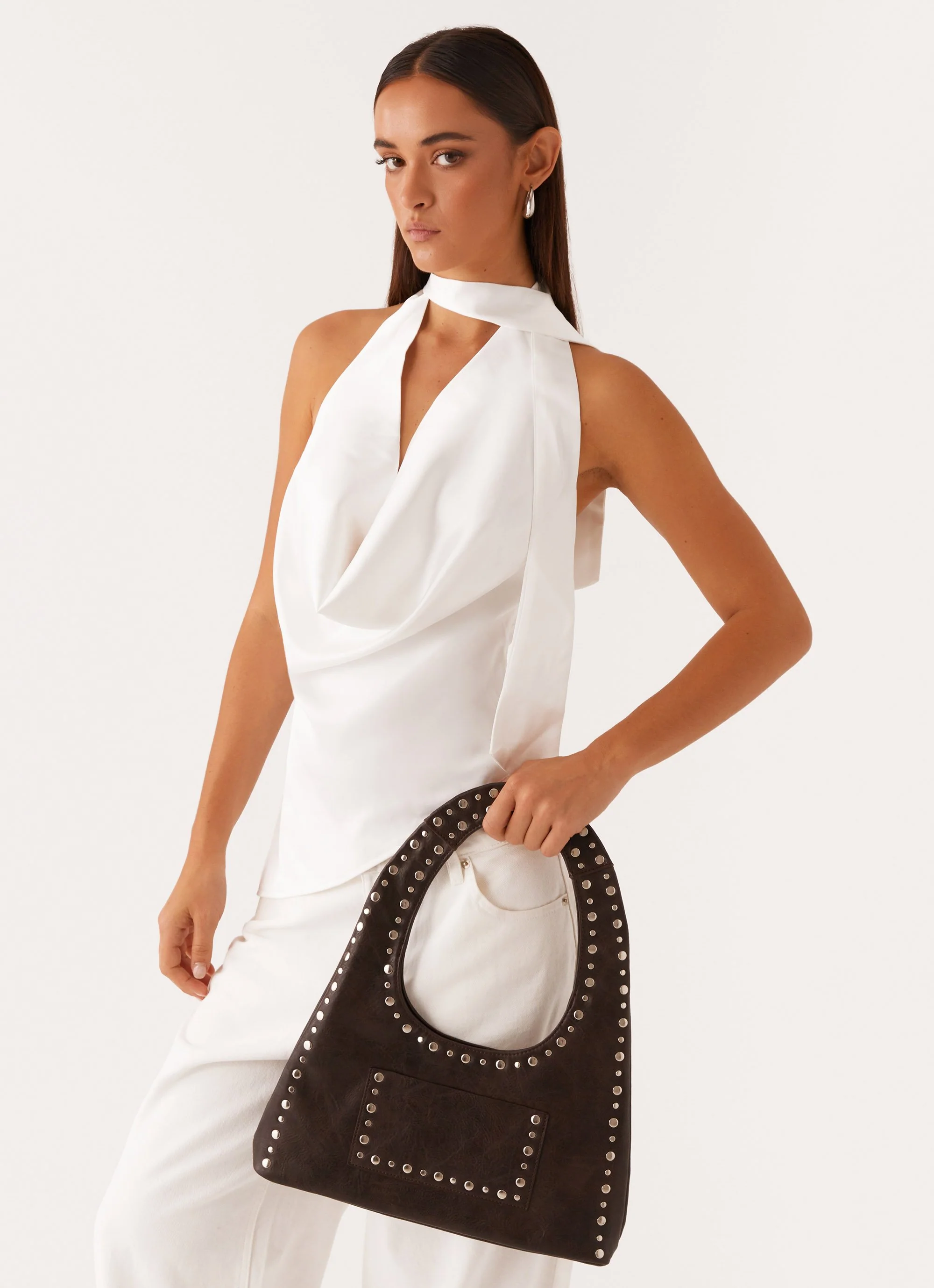 Delaney Shoulder Bag - Washed Black - Image 4