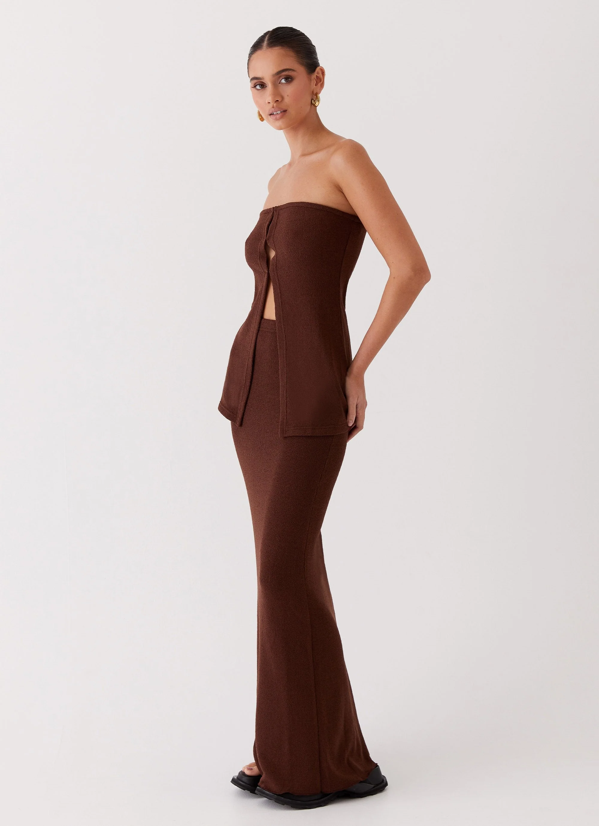Delicate Lady Knit Top - Chocolate - Image 4