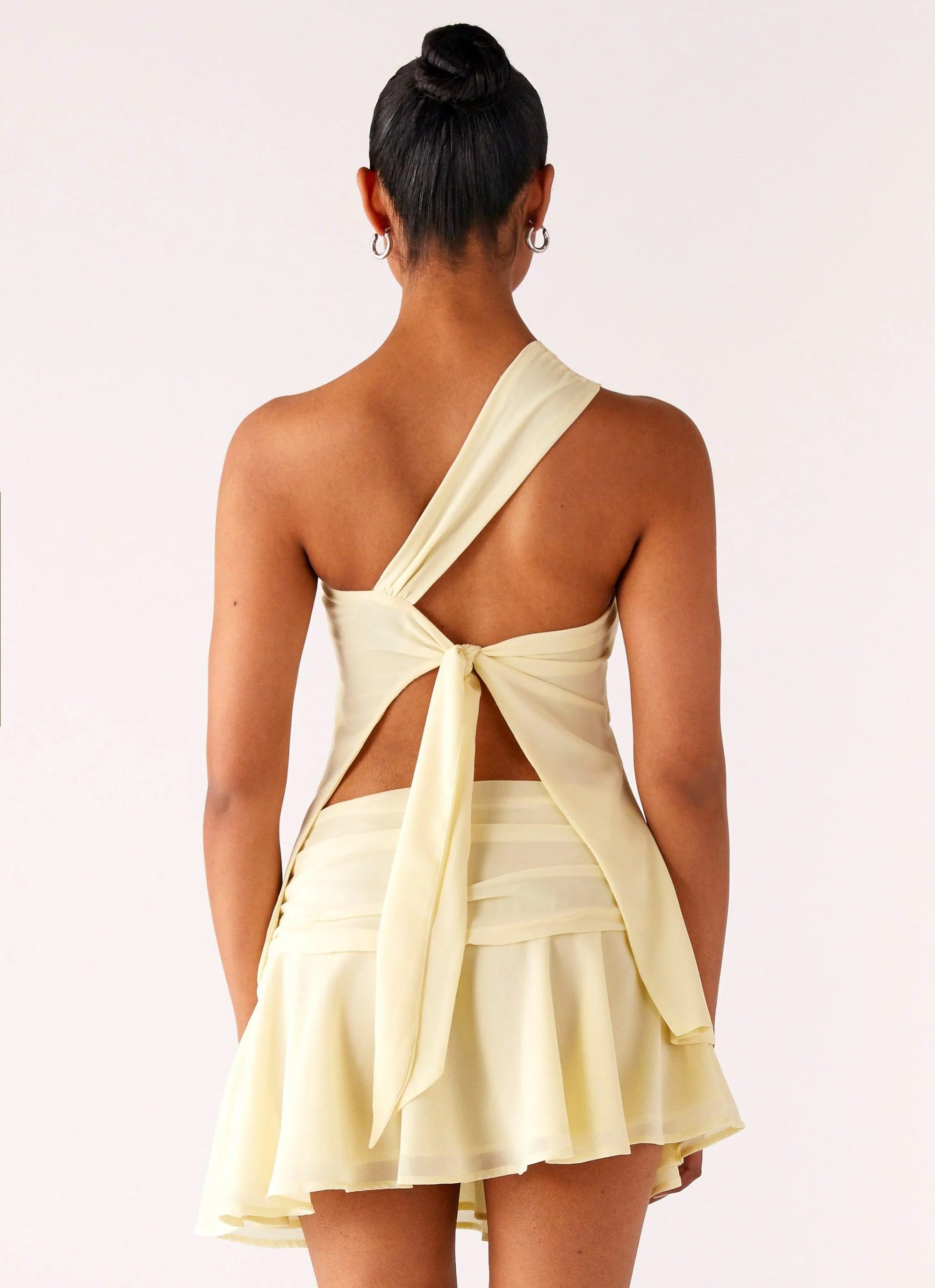 Delight Me Low Rise Mini Skirt - Yellow - Image 3