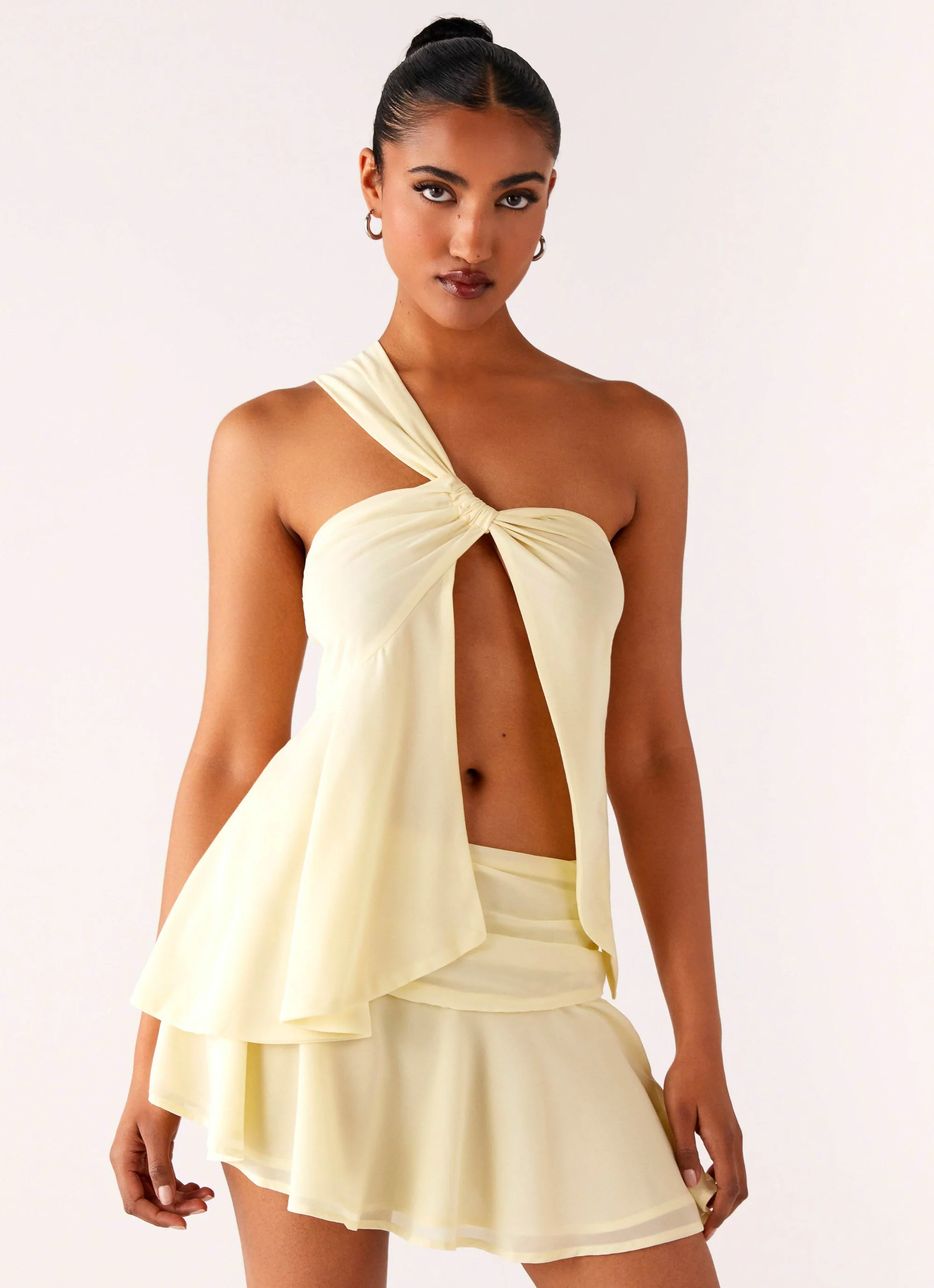 Delight Me Low Rise Mini Skirt - Yellow - Image 5
