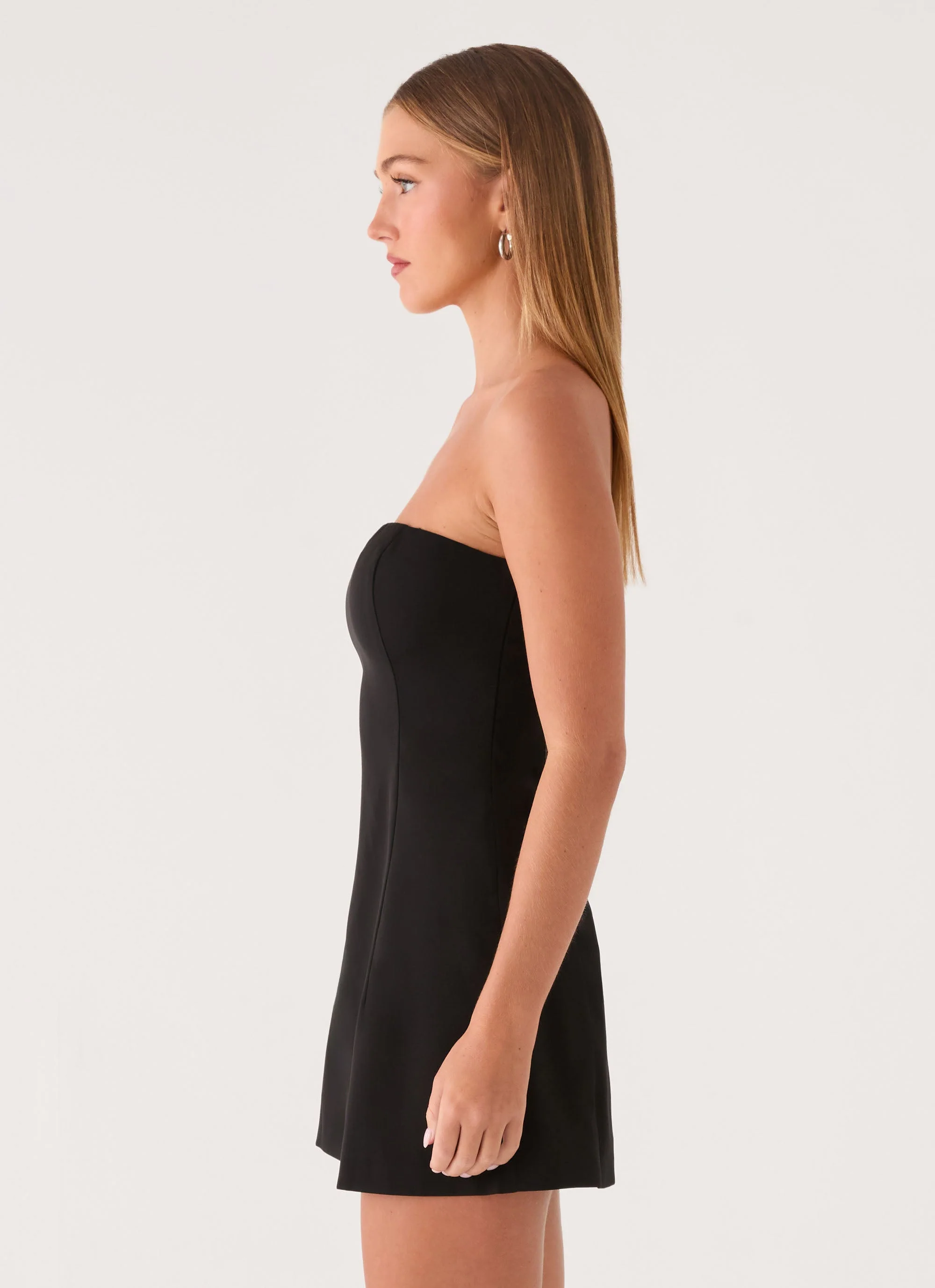 Della Strapless Mini Dress - Black - Image 2