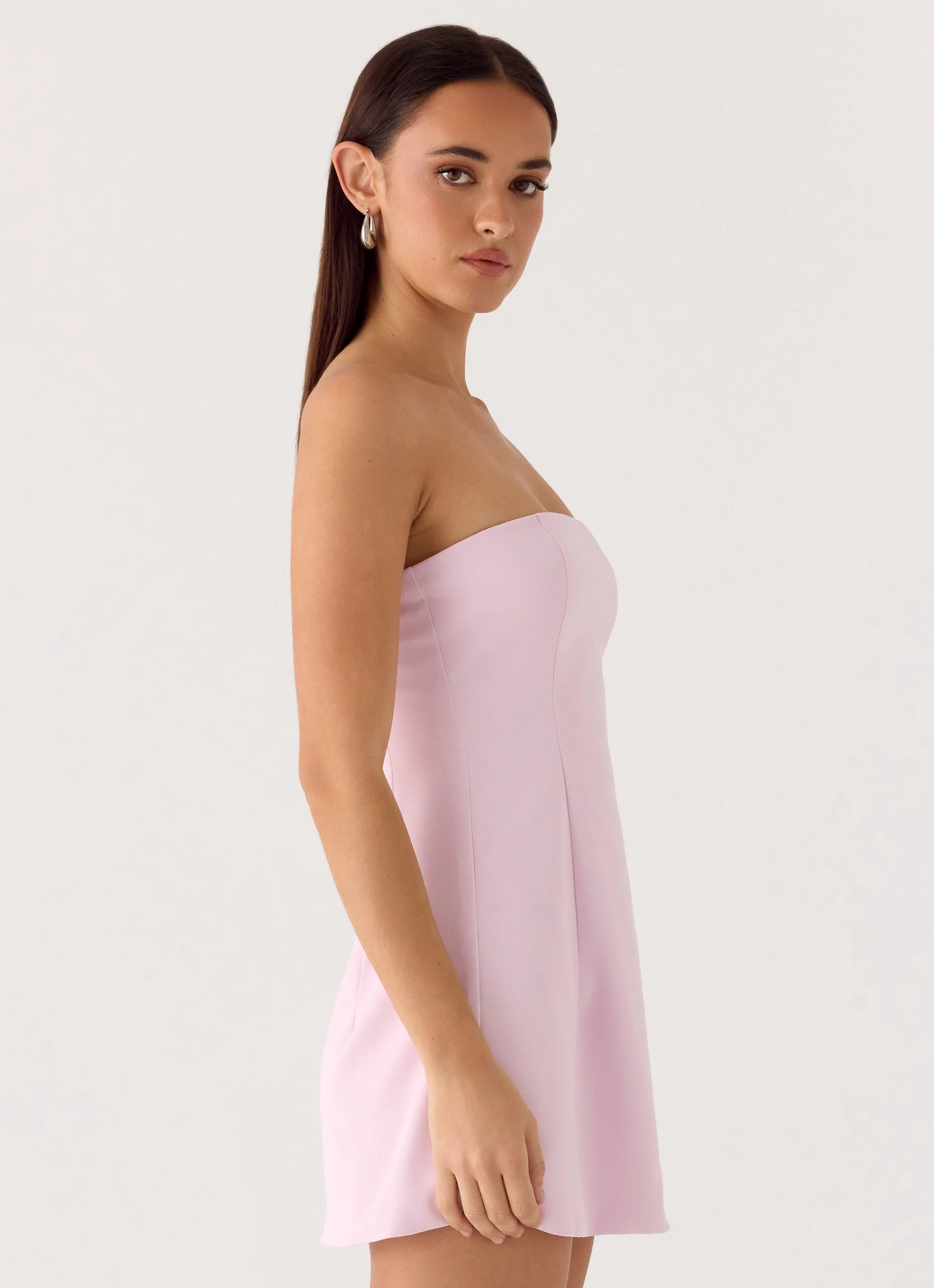 Della Strapless Mini Dress - Pink - Image 2