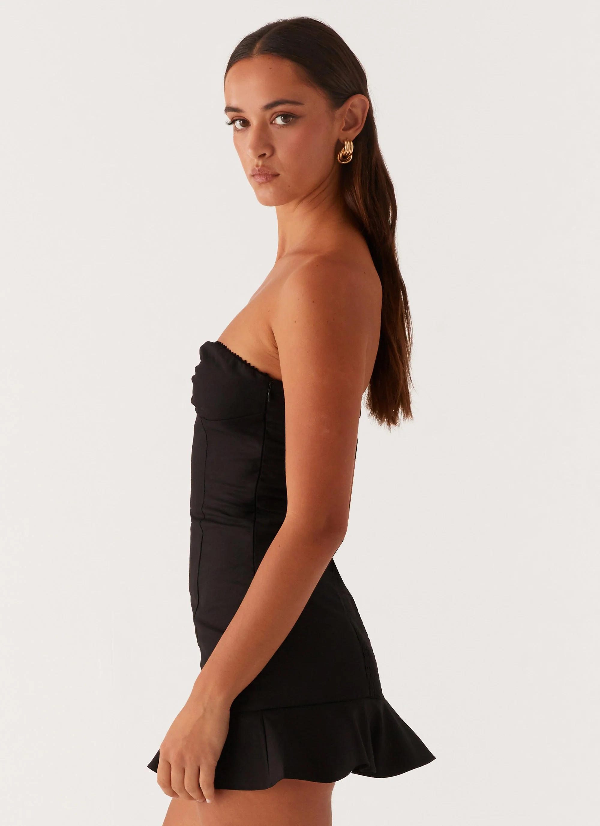 Delmi Bustier Mini Dress - Black - Image 3