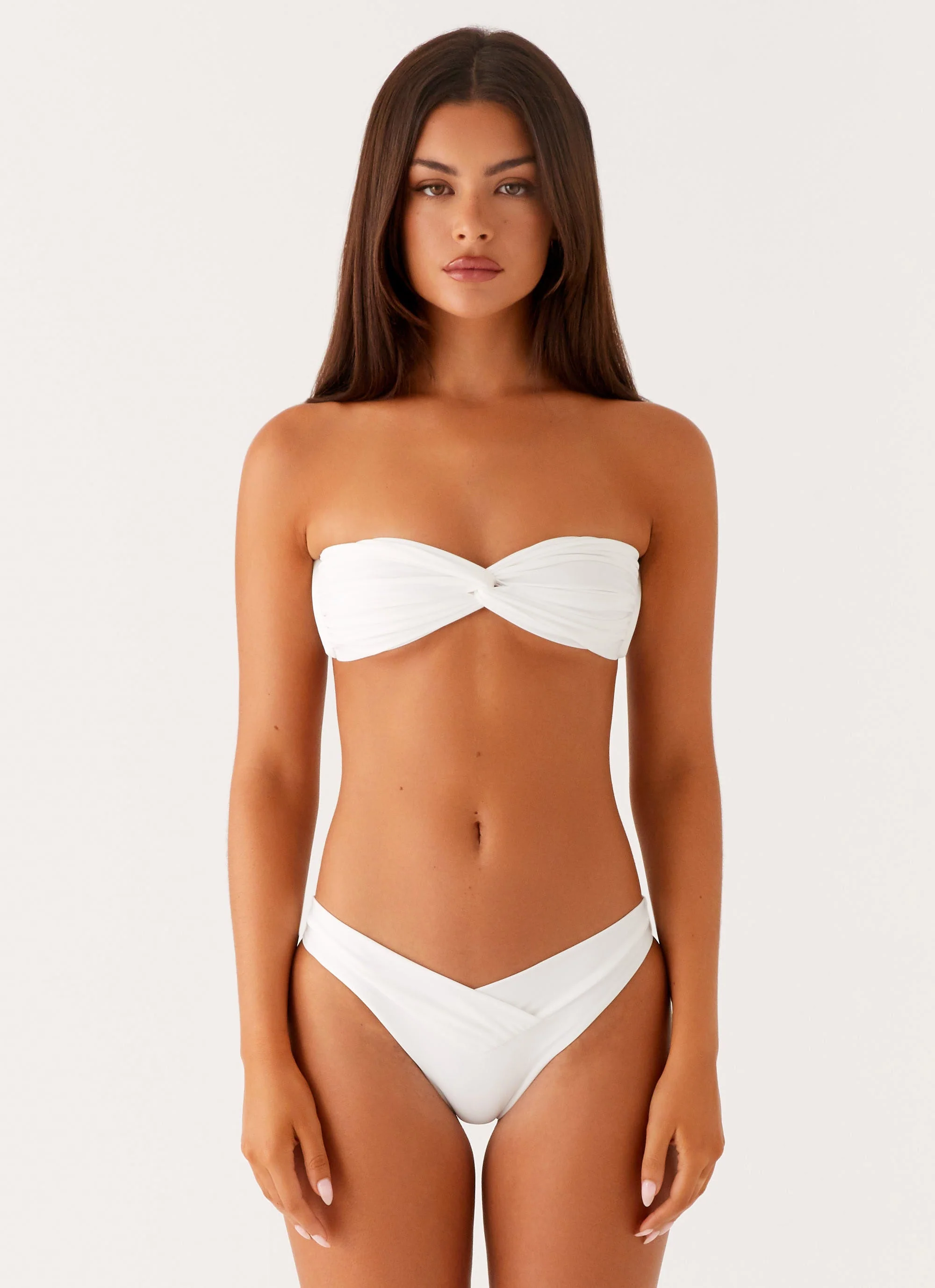 Delta Bandeau Bikini Top - White - Image 2