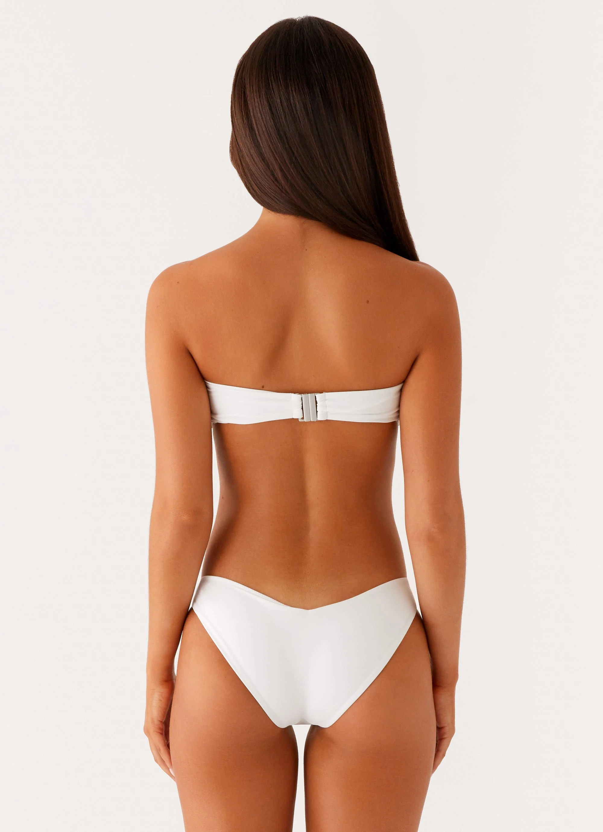 Delta Bandeau Bikini Top - White - Image 4