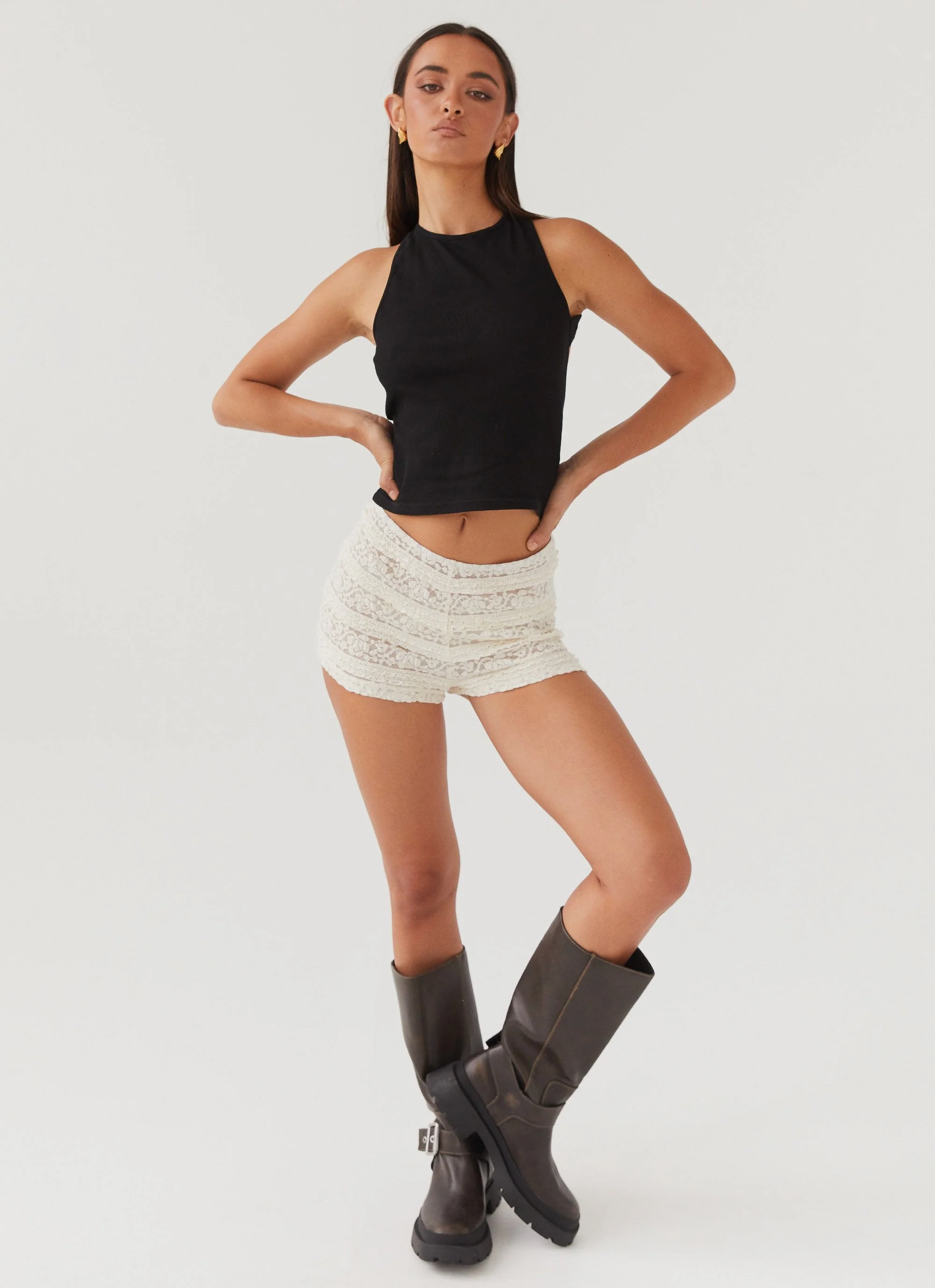 Desert Isle Mini Shorts - Ivory - Image 2