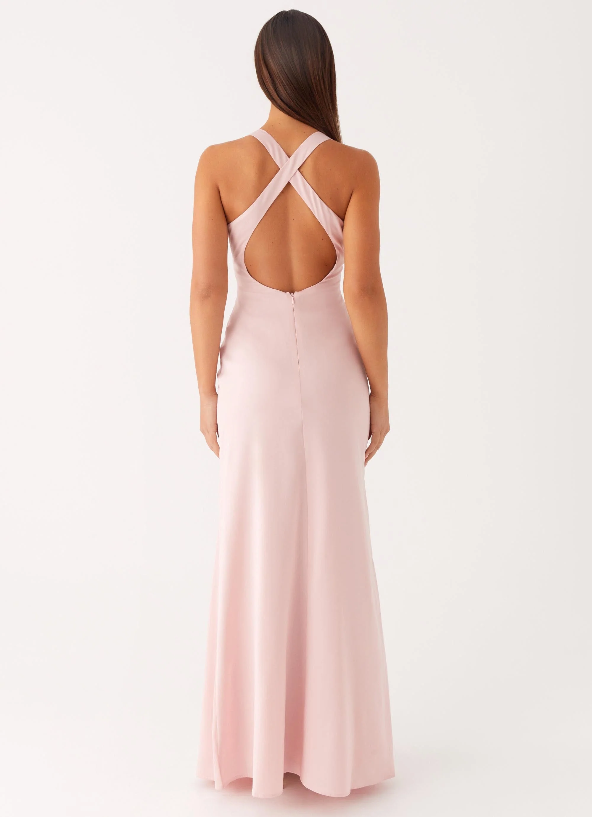 Desi Halterneck Maxi Dress - Pink - Image 3