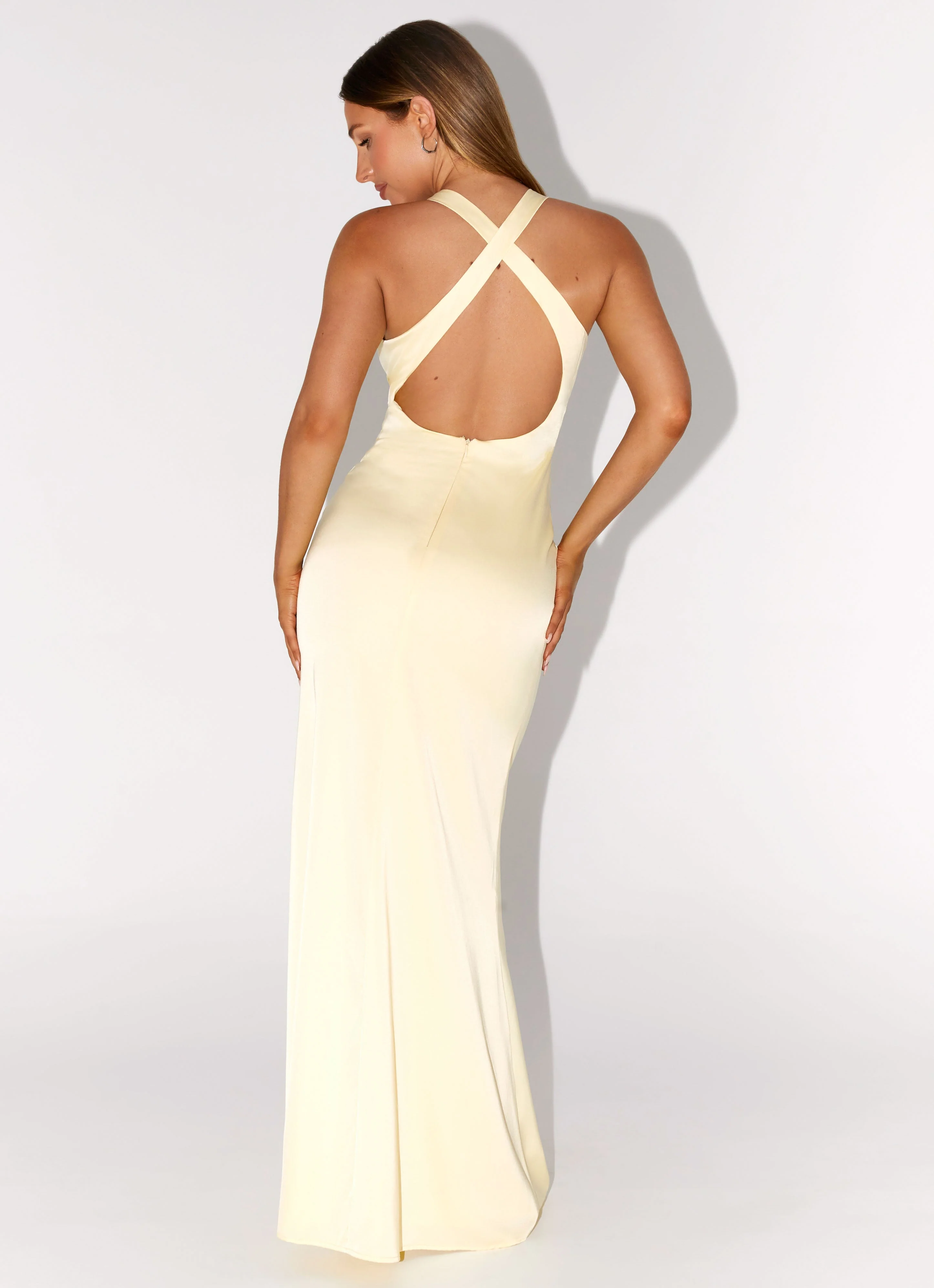 Desi Halterneck Maxi Dress - Yellow - Image 2