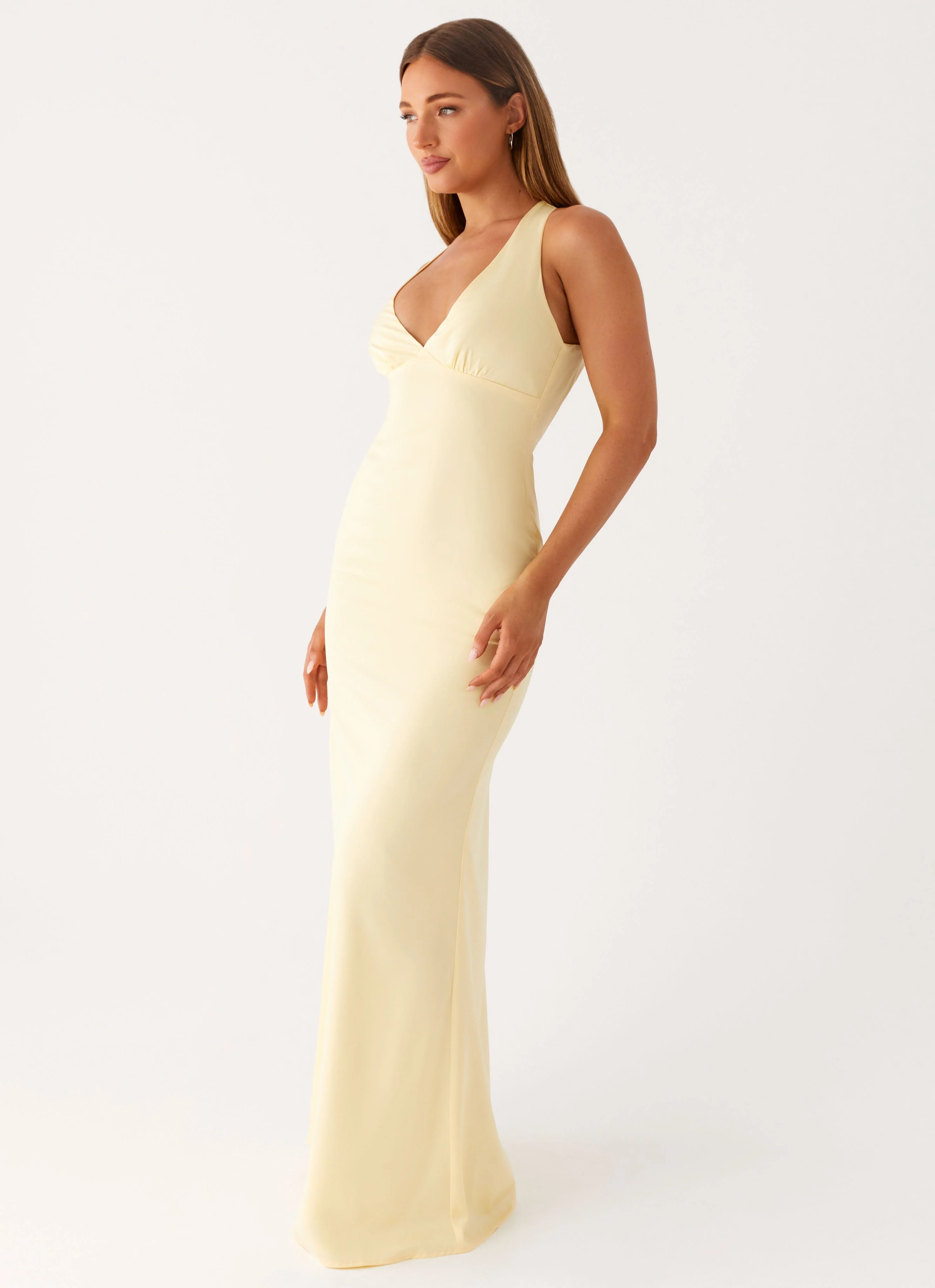 Desi Halterneck Maxi Dress - Yellow - Image 4