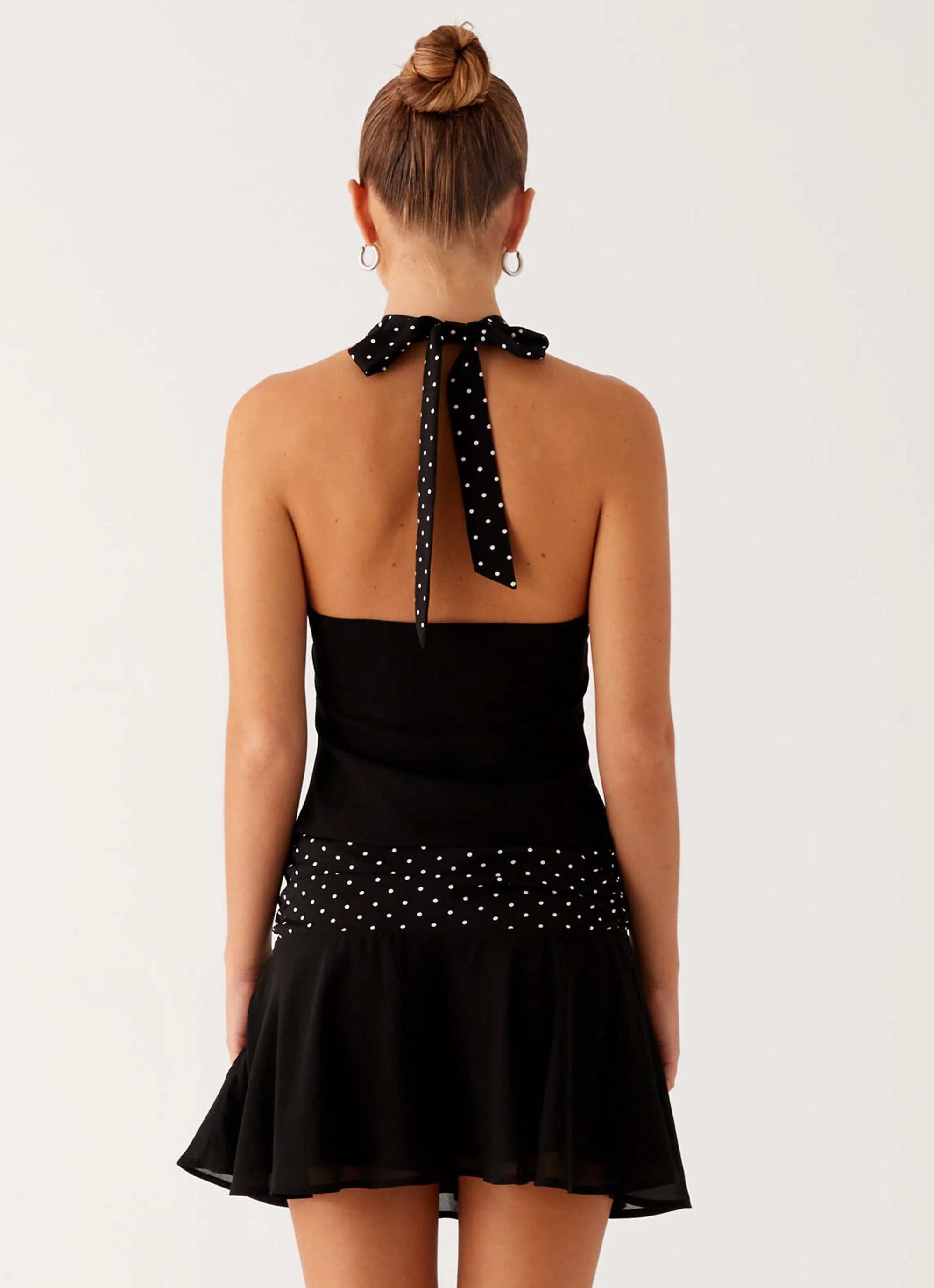 Devoted Halterneck Top - Black Polka Dot - Image 4