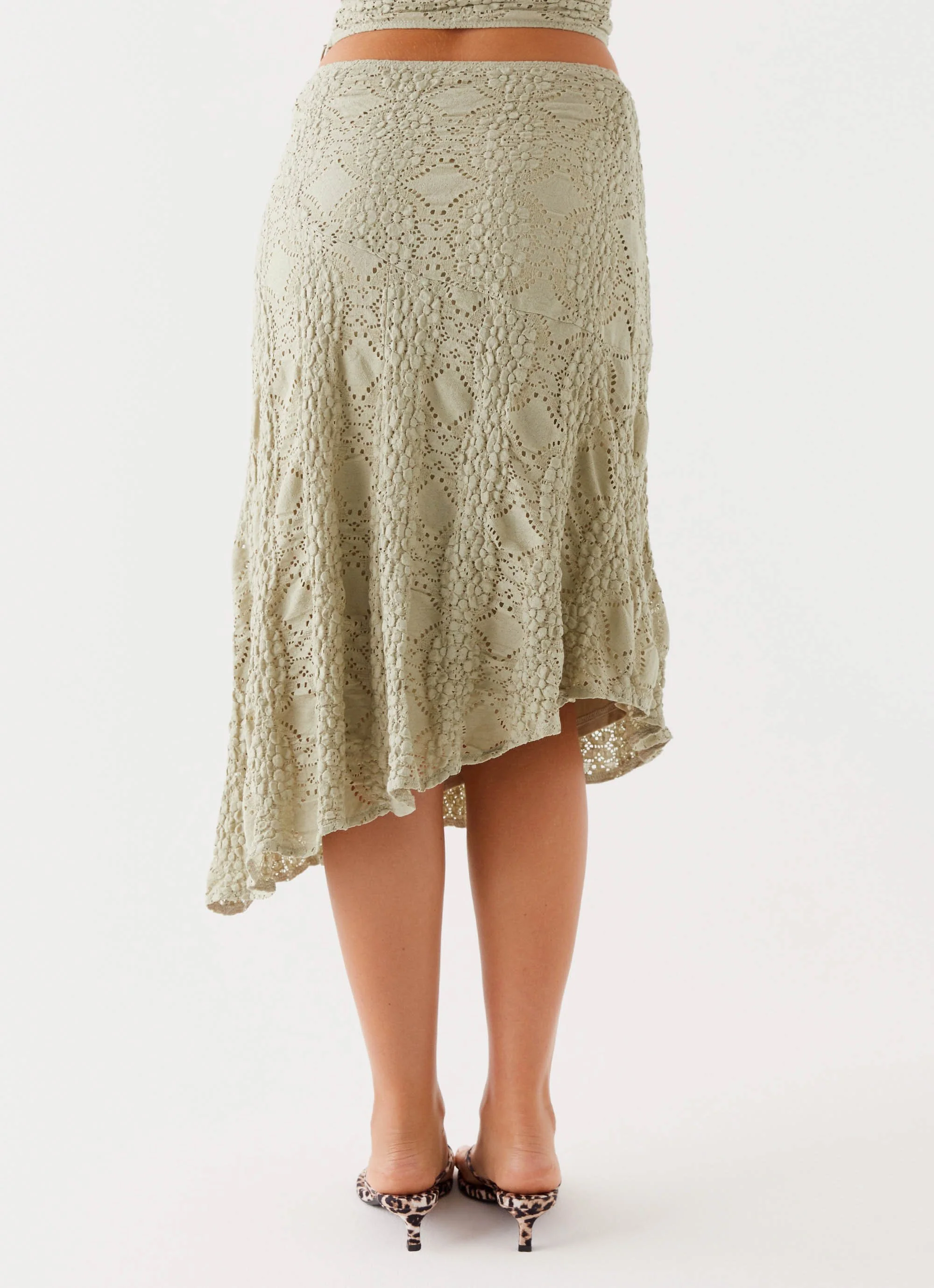 Diamond Sky Midi Skirt - Sage - Image 5