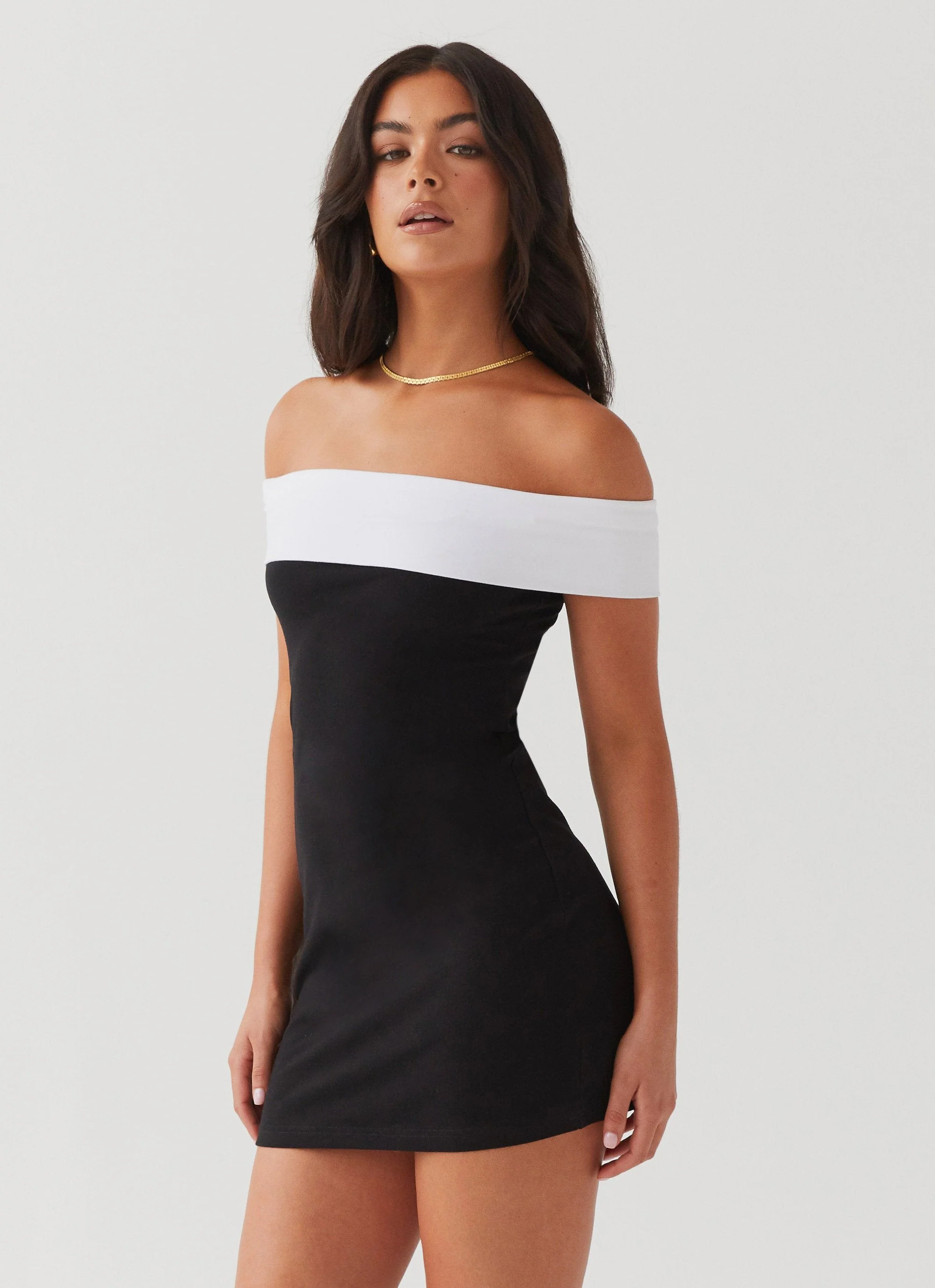 Diamonds and Pearls Mini Dress - Black - Image 3