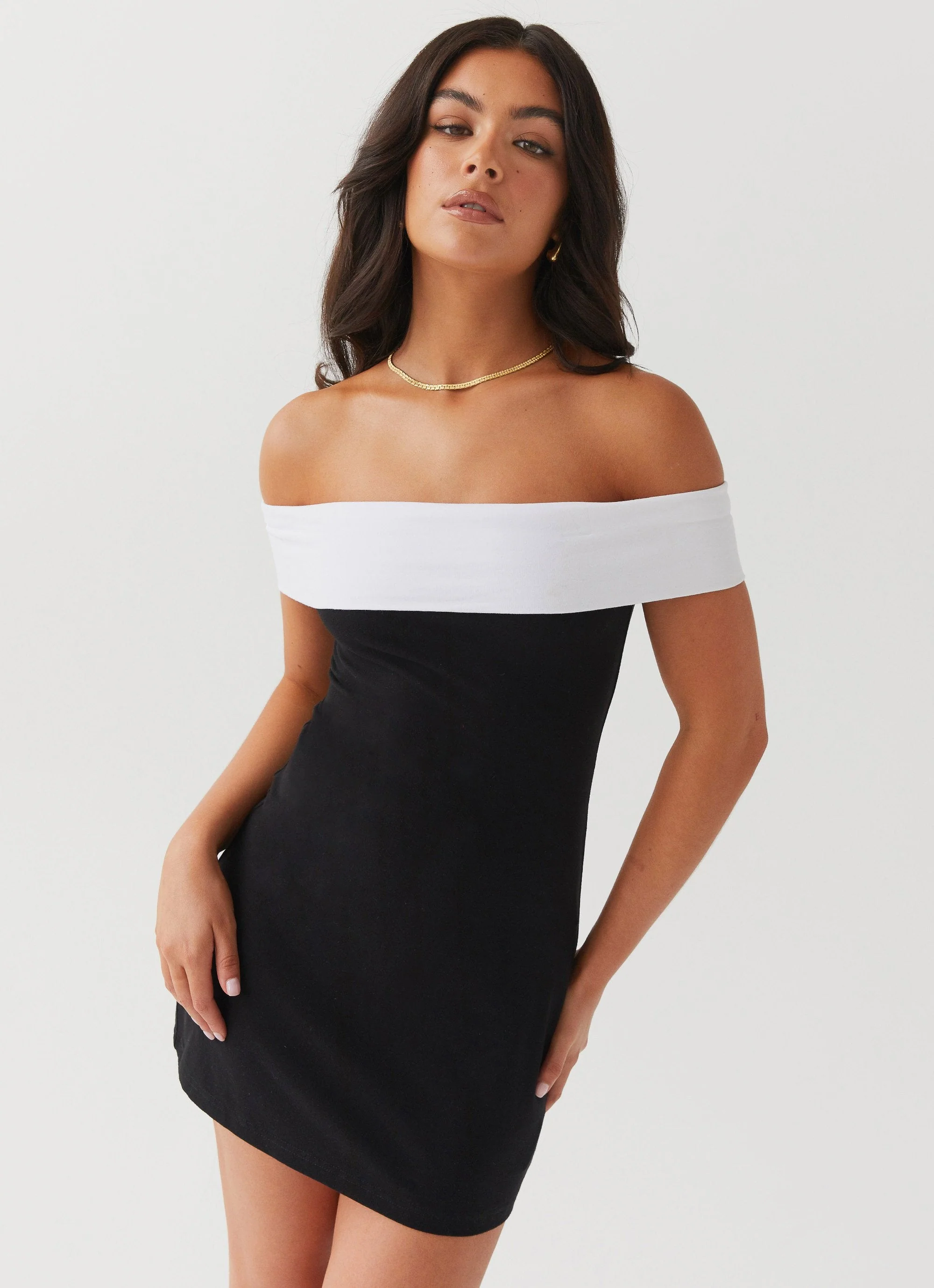 Diamonds and Pearls Mini Dress - Black - Image 5