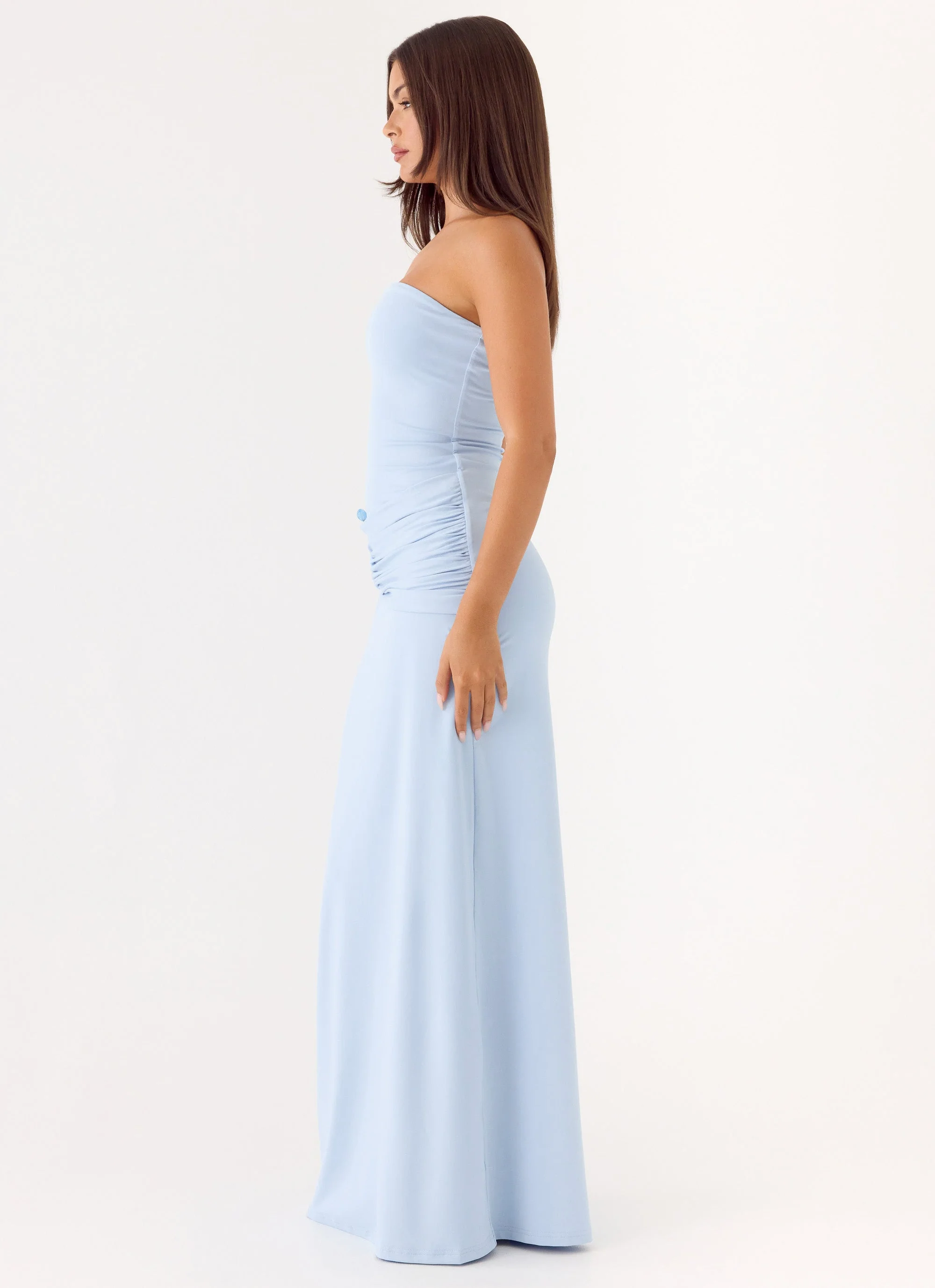 Dimmi Strapless Maxi Dress - Blue - Image 2