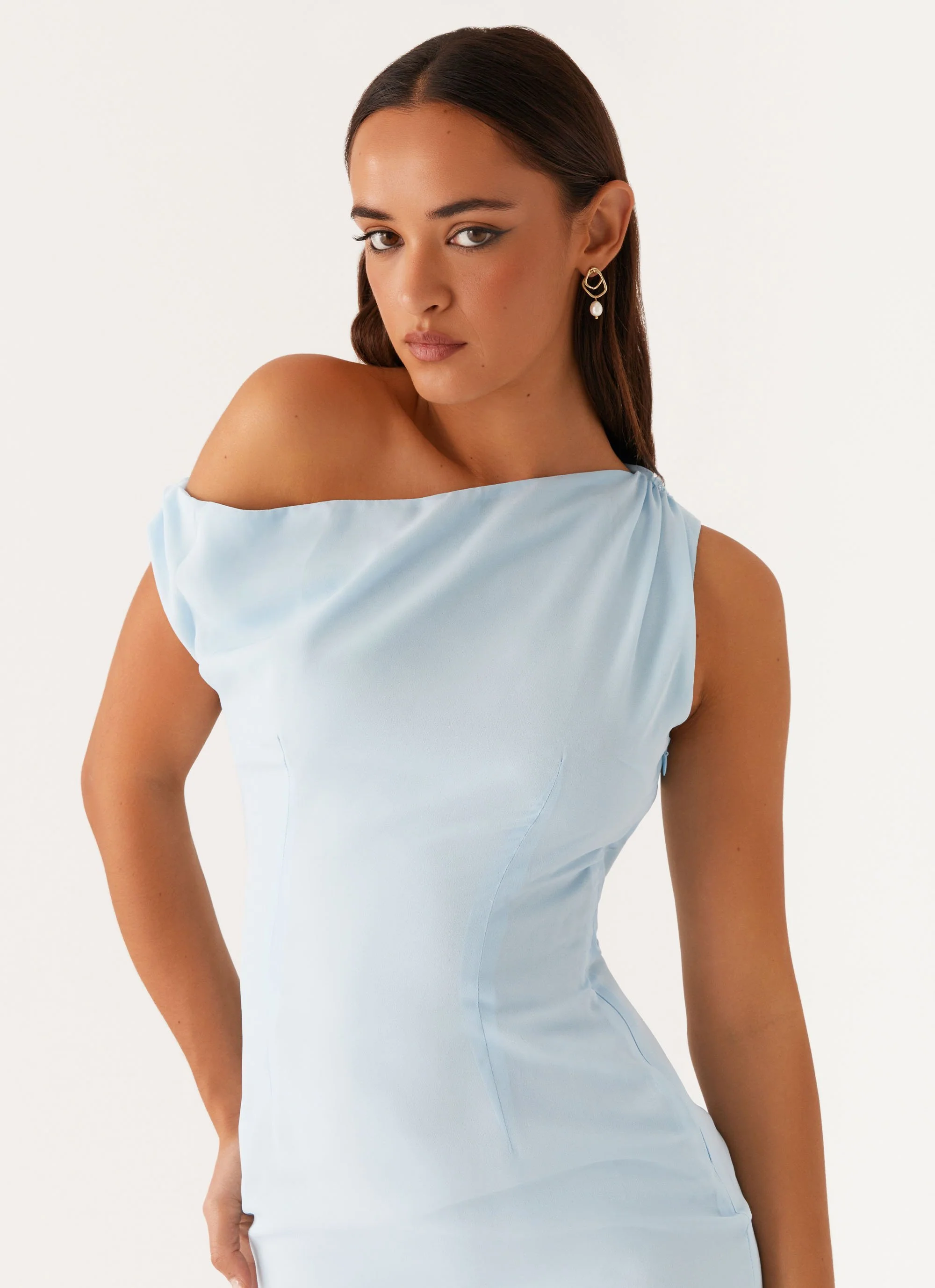 Dinner Date Maxi Dress - Blue - Image 6